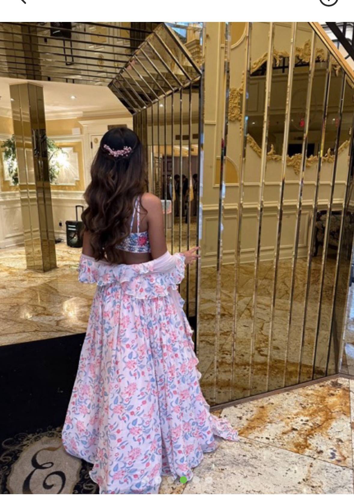 Pink Floral Lehenga Image - 2