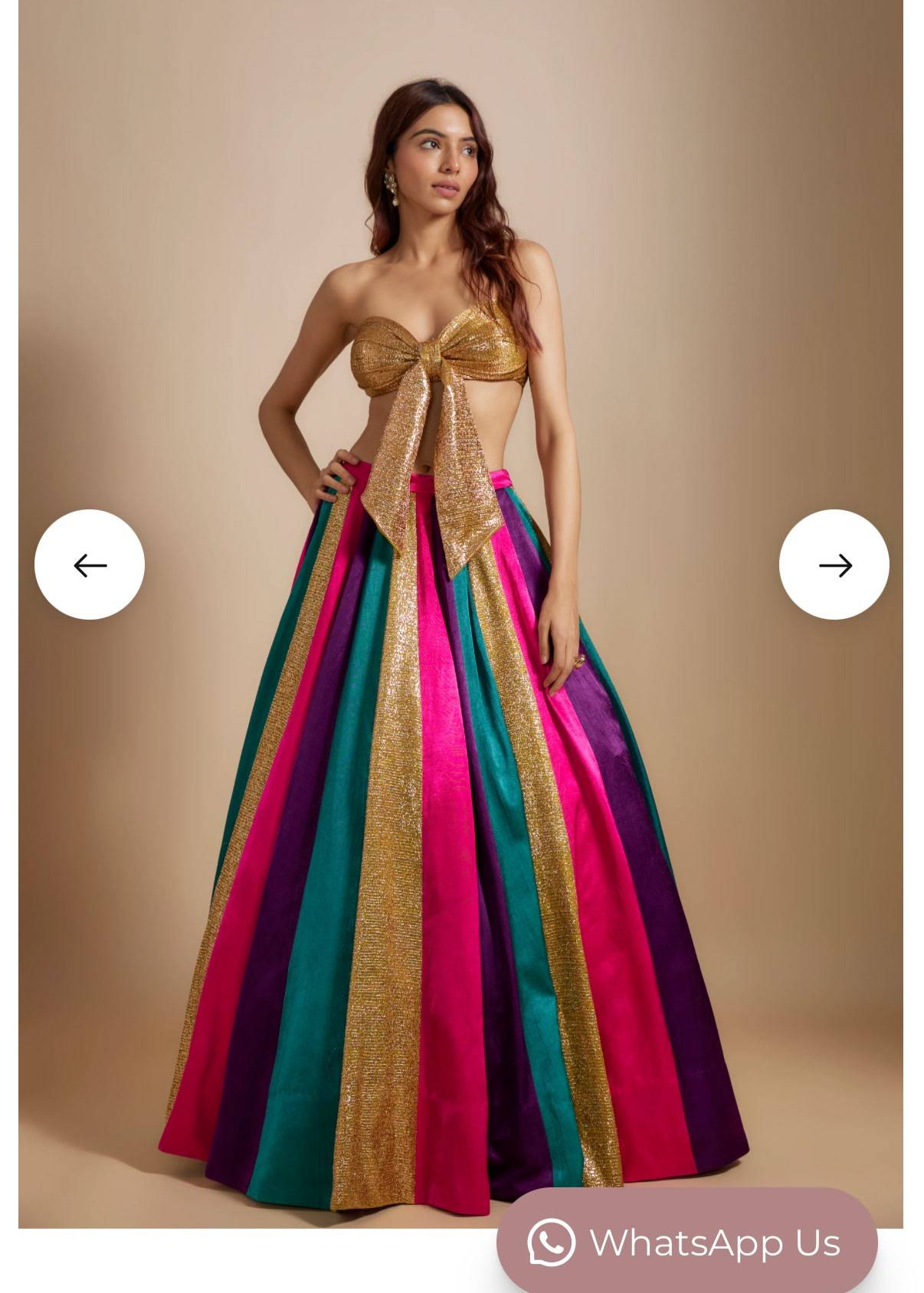 Multicolor Striped Lehenga Image - 0