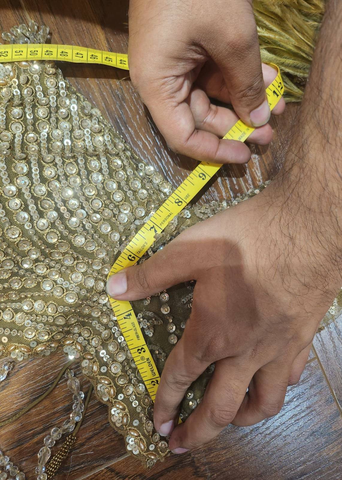 Bronze Pre-Draped Sari Image - 8
