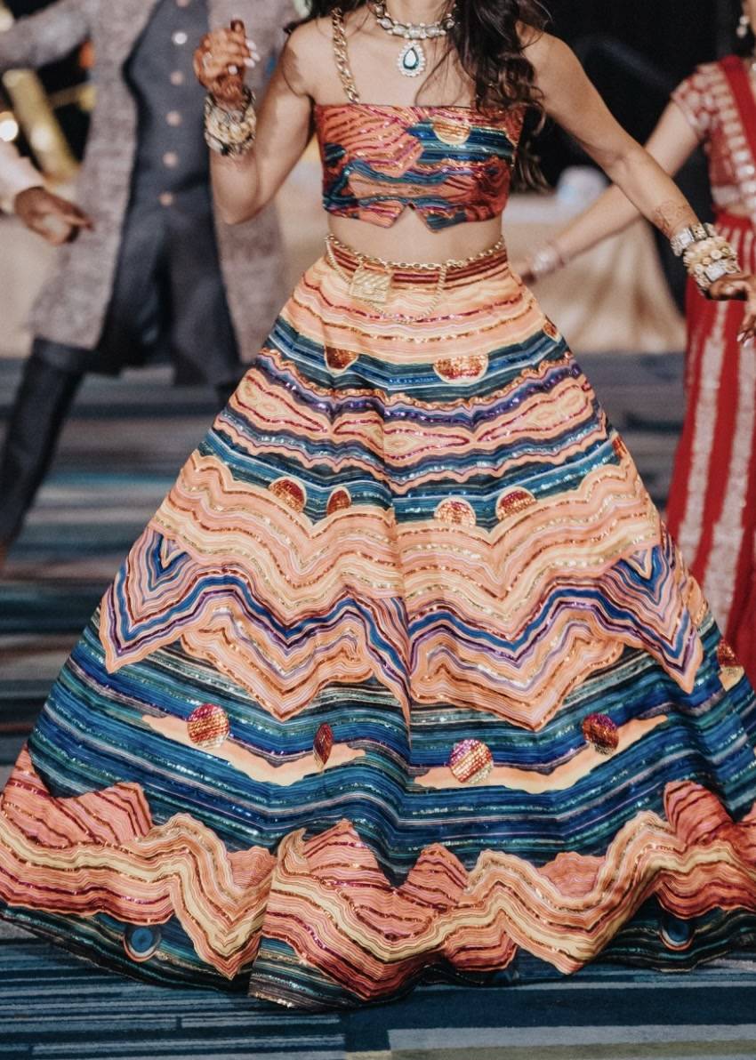 Multicolor Printed Lehenga Image - 5