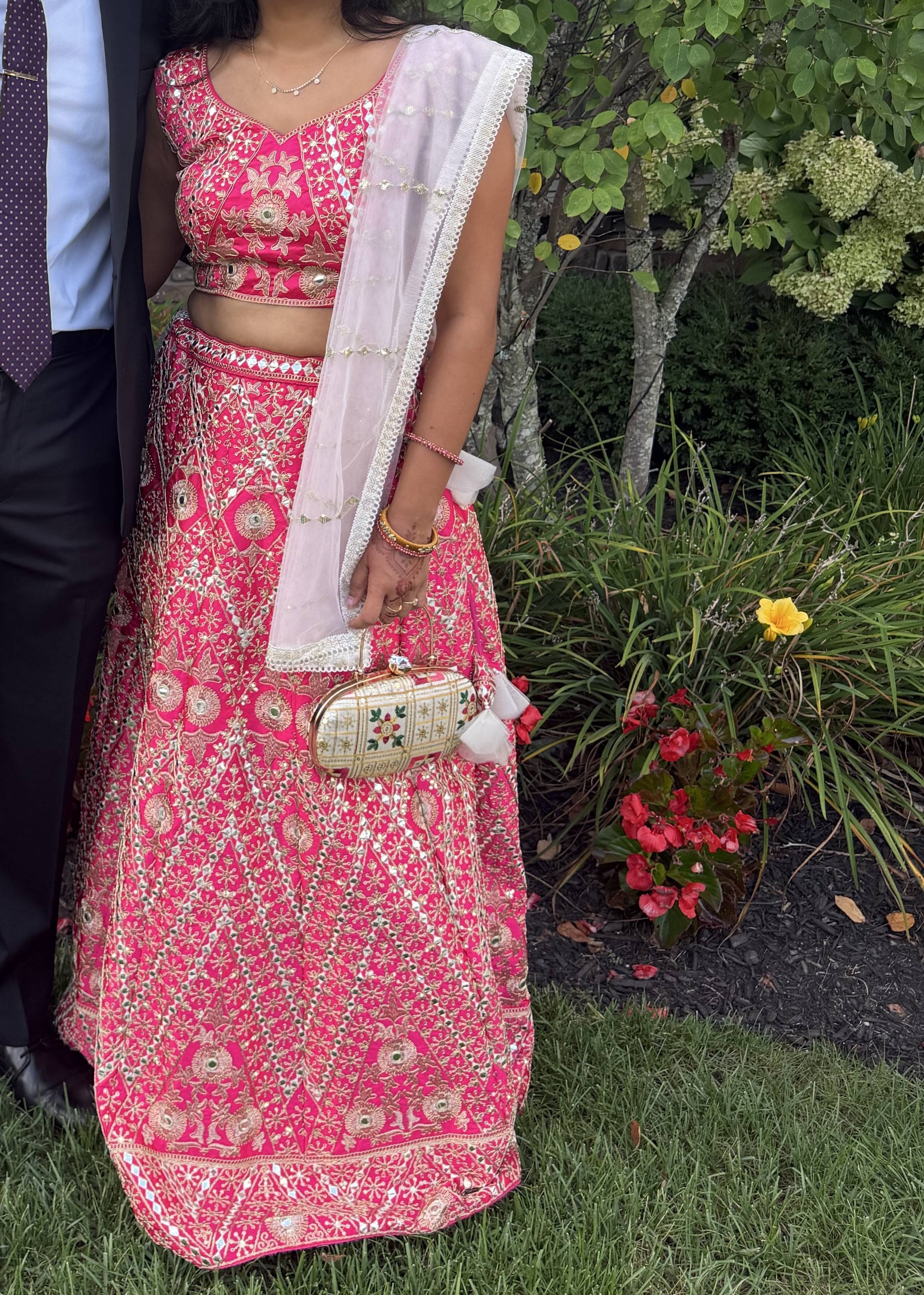 Rani Pink Embroidered Lehenga Image - 0