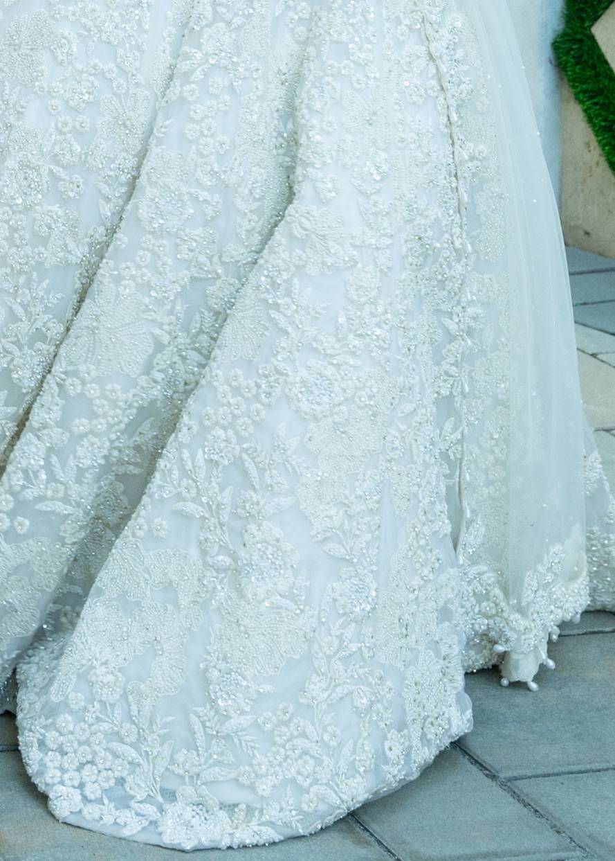 Ivory Beaded Embroidered Lehenga Image - 3