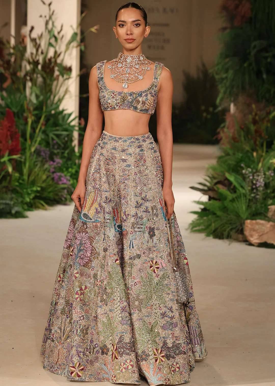 Sandstone Tulle Lehenga Image - 0