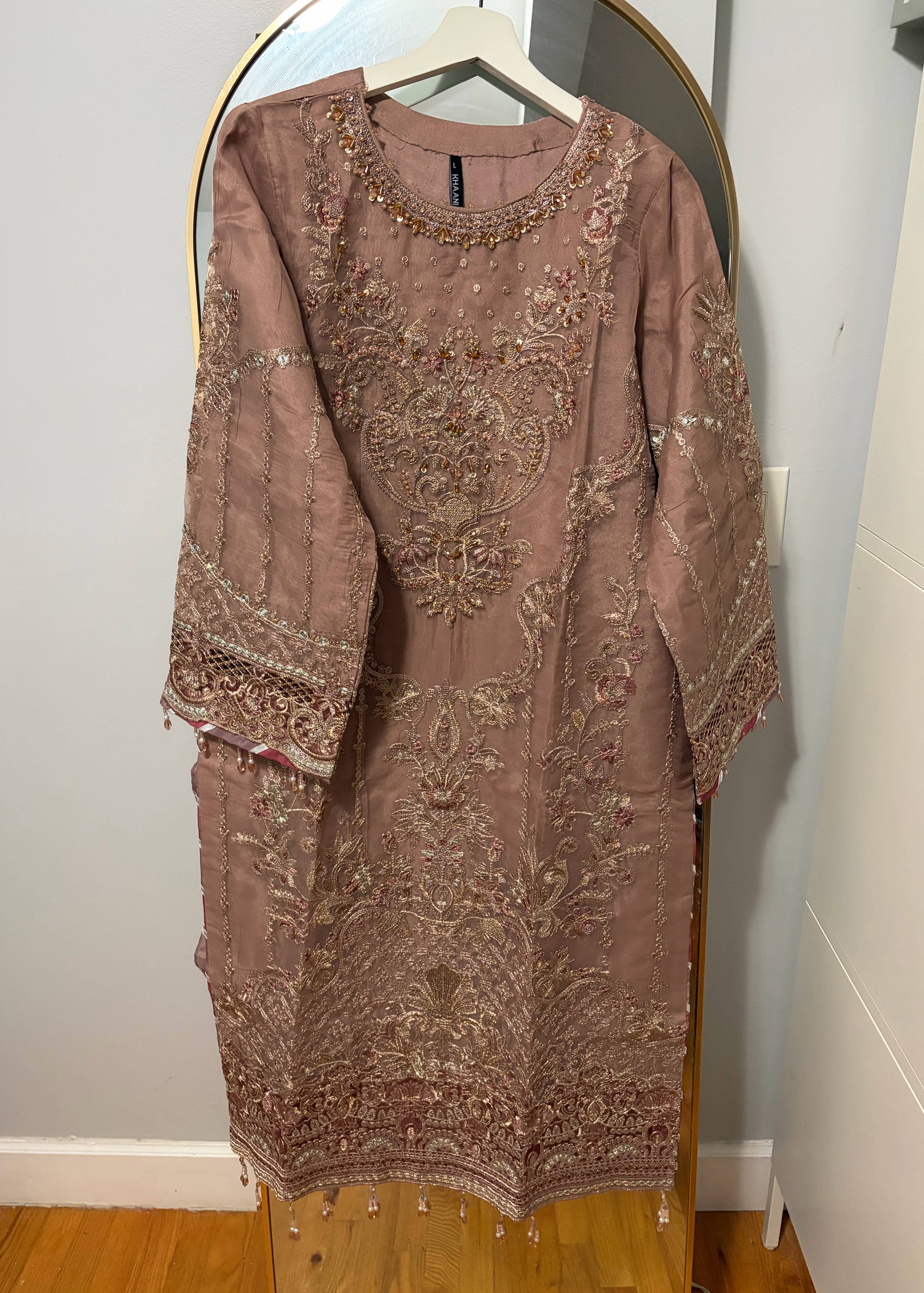 Dusty Mauve Kurta Set Image - 1