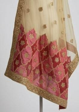 Gold and Red Anarkali Image - 4