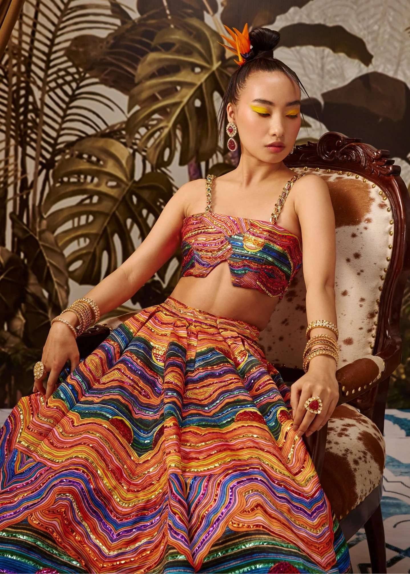 Multicolor Printed Lehenga Image - 4