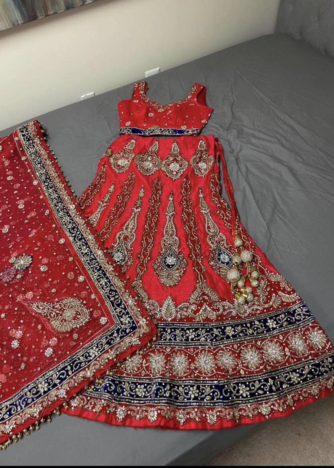 Red Bridal Lehenga Image - 4