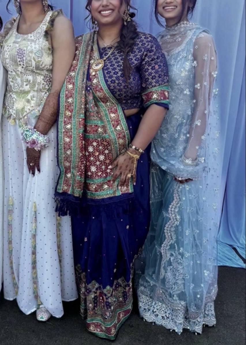Powder Blue Embellished Gharara Set Image - 3