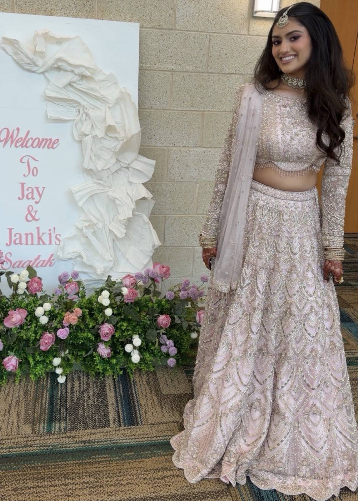 Blush Pink Beaded Lehenga Image - 1