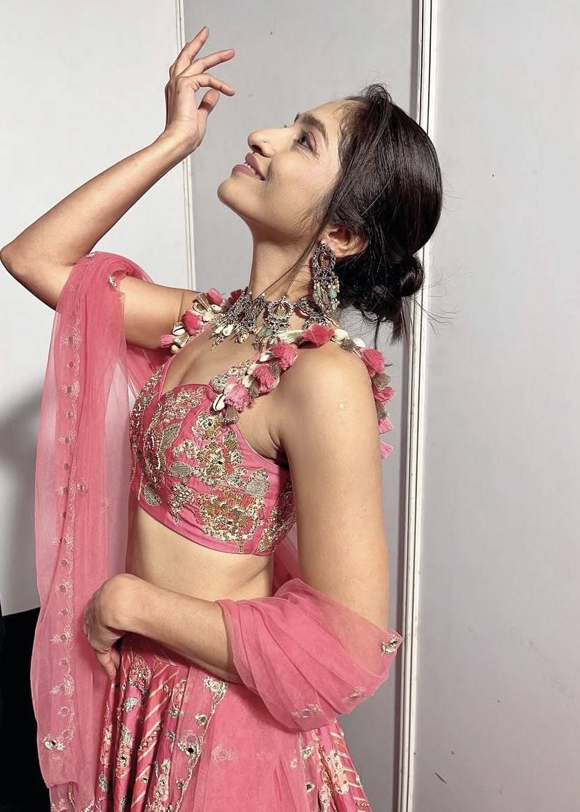 Pink Floral and Mixed Print Lehenga Image - 4