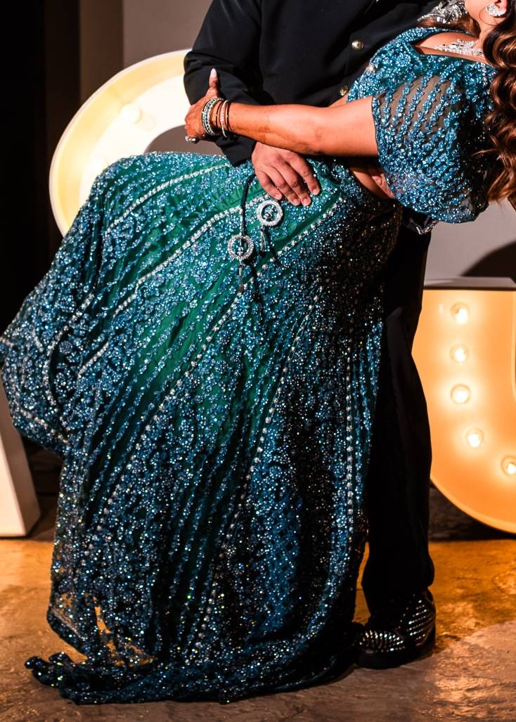 Emerald Green Embellished Lehenga Image - 2