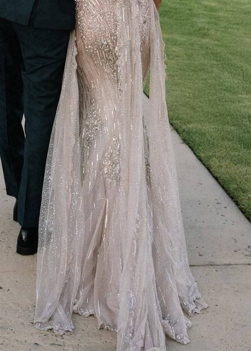 Baby Pink Mermaid Slit Lehenga Image - 2