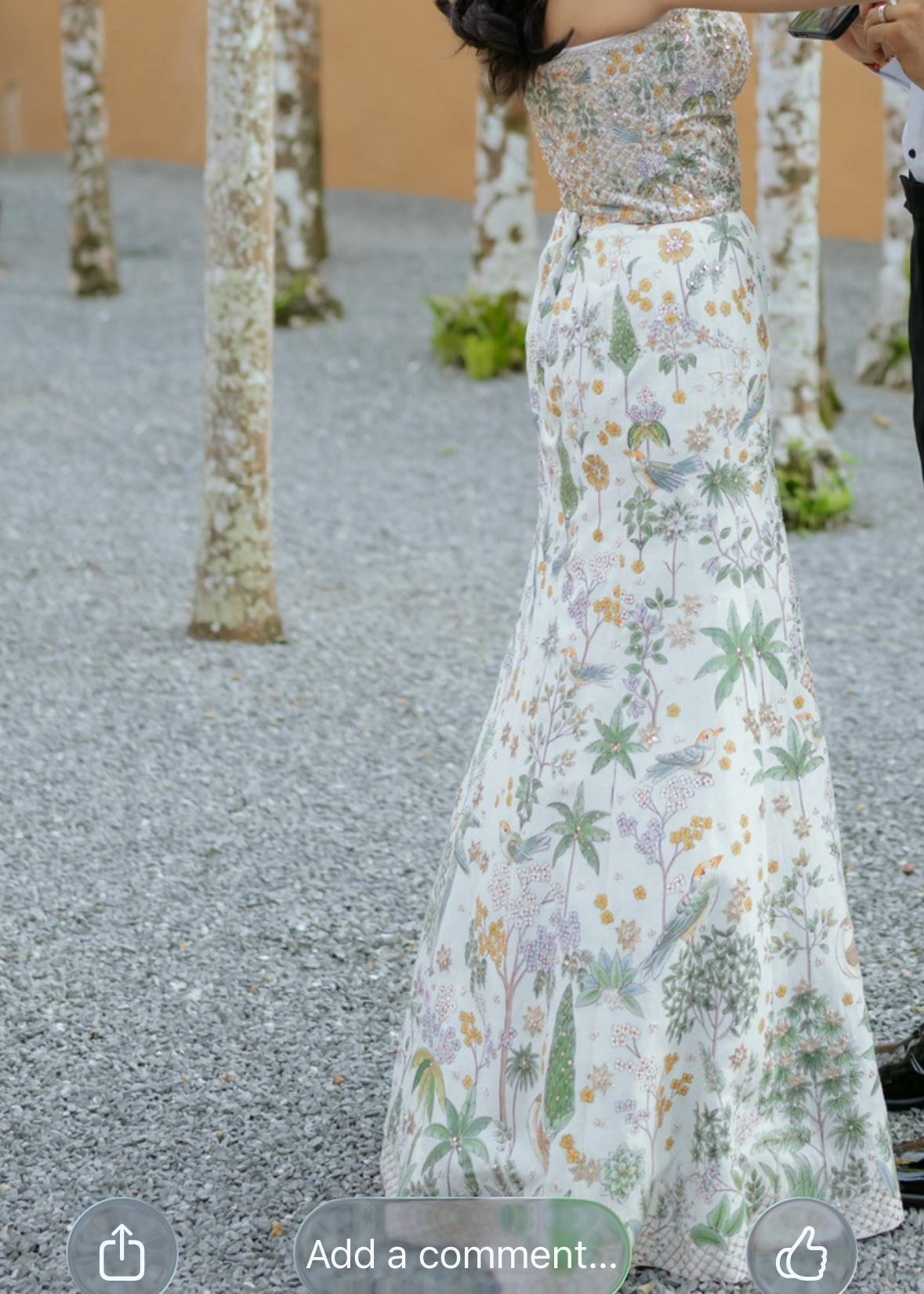 Urvara Hand-painted Pichhwai Silk Skirt Set - Ivory Image - 5