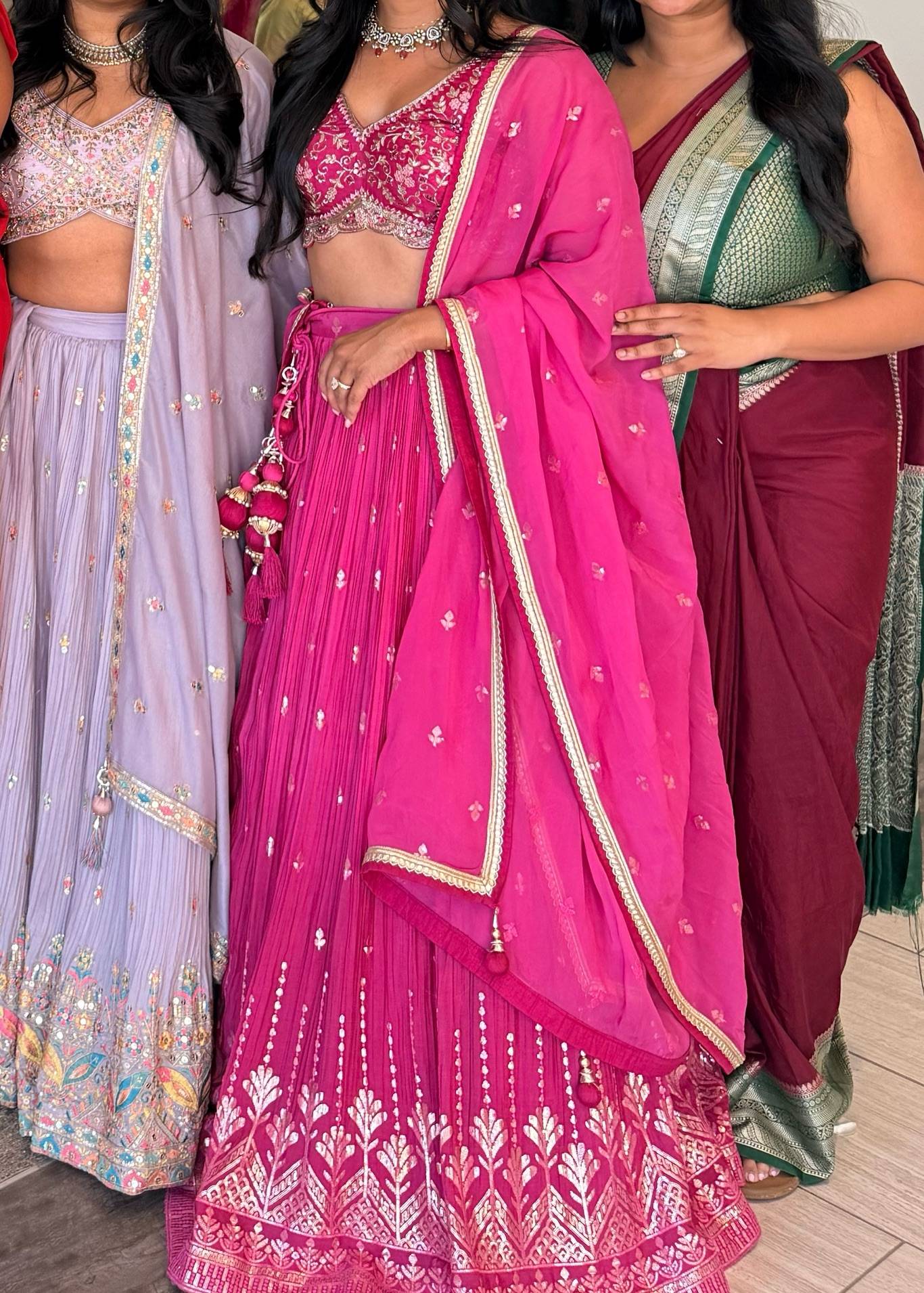 Rani Pink Chiffon Lehenga Image - 0