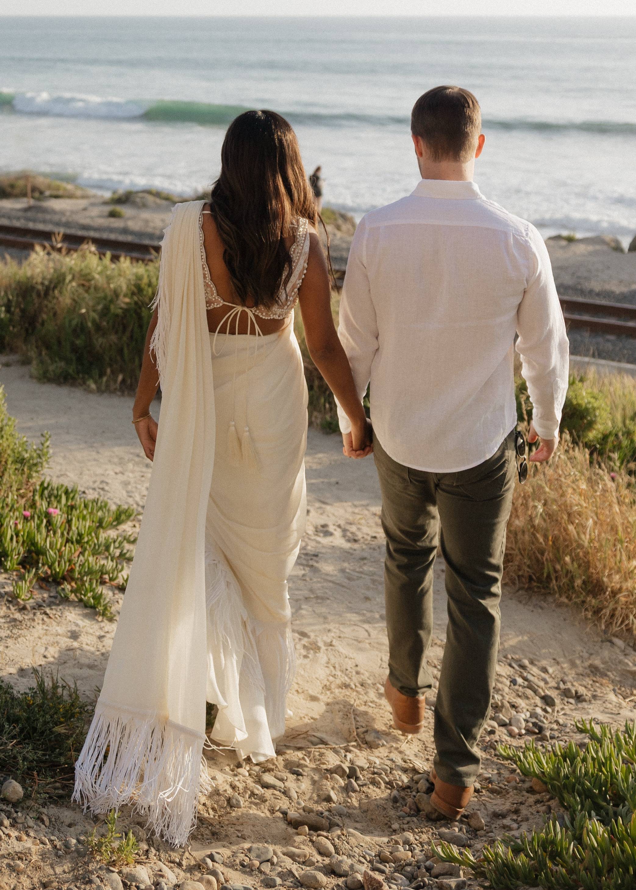 Ivory Fringe Sari Image - 2
