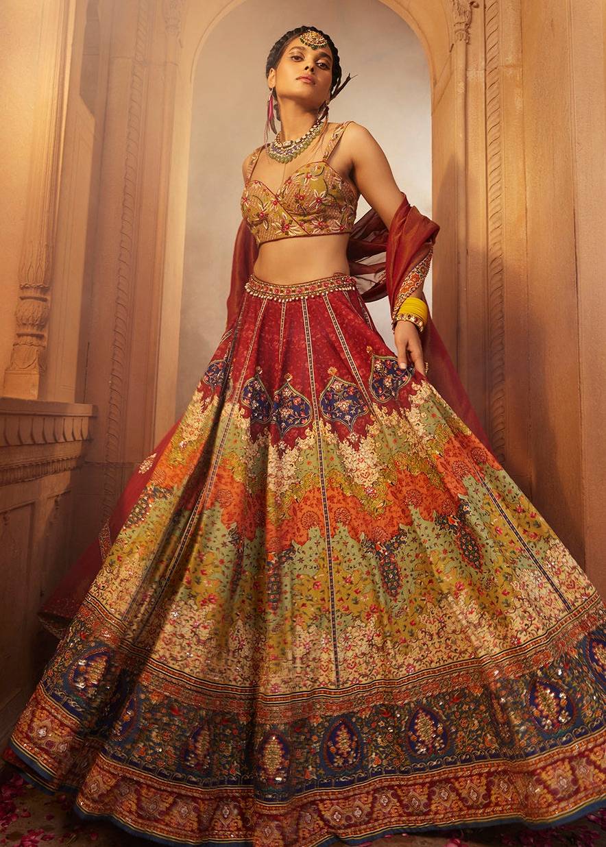 Multicolor Printed Lehenga Image - 0