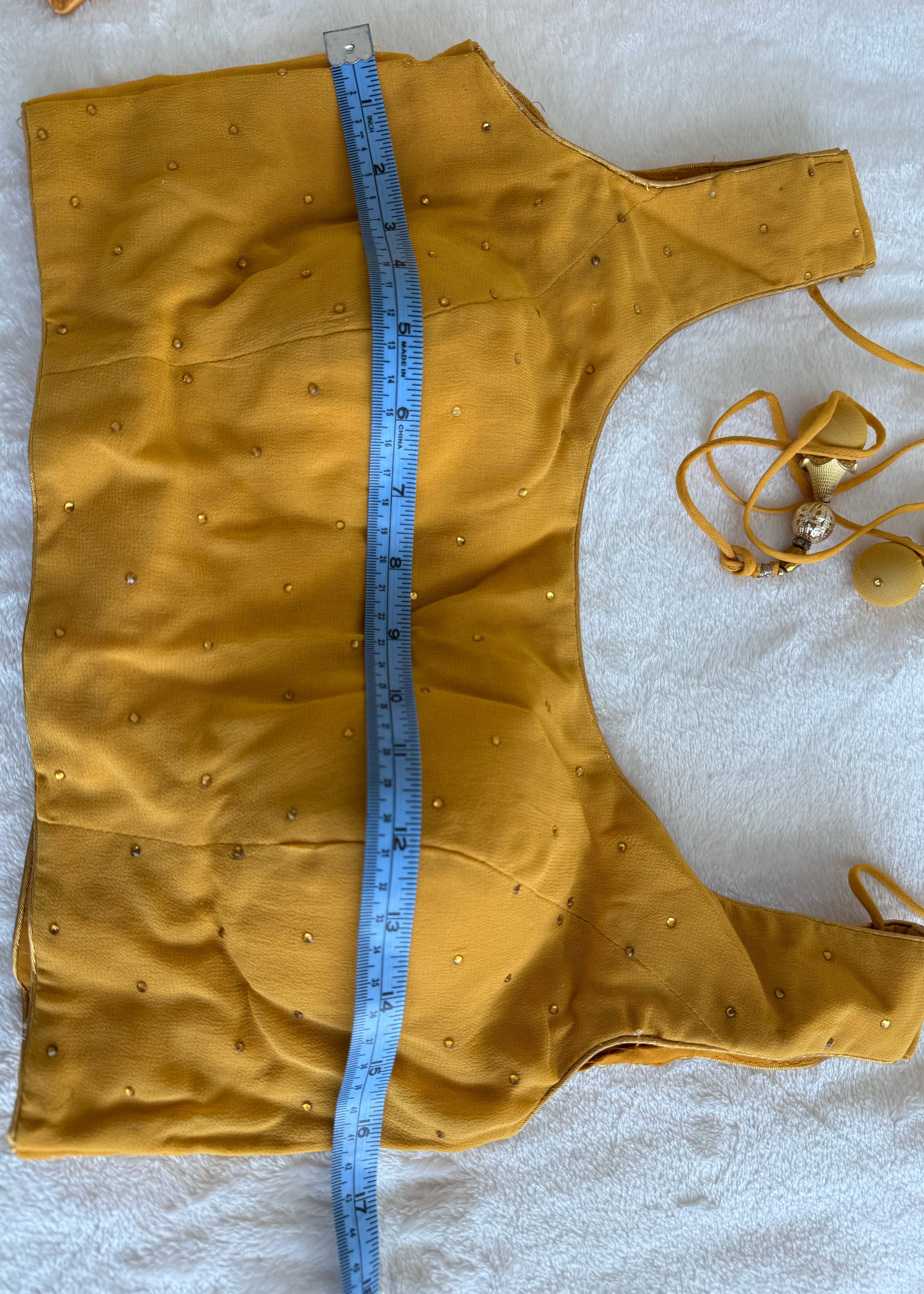 Marigold Pre-Pleated Sari Image - 4