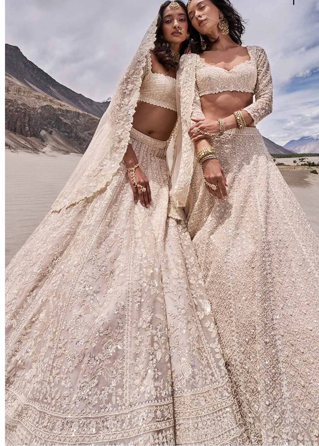 Ivory Bridal Lehenga Image - 7