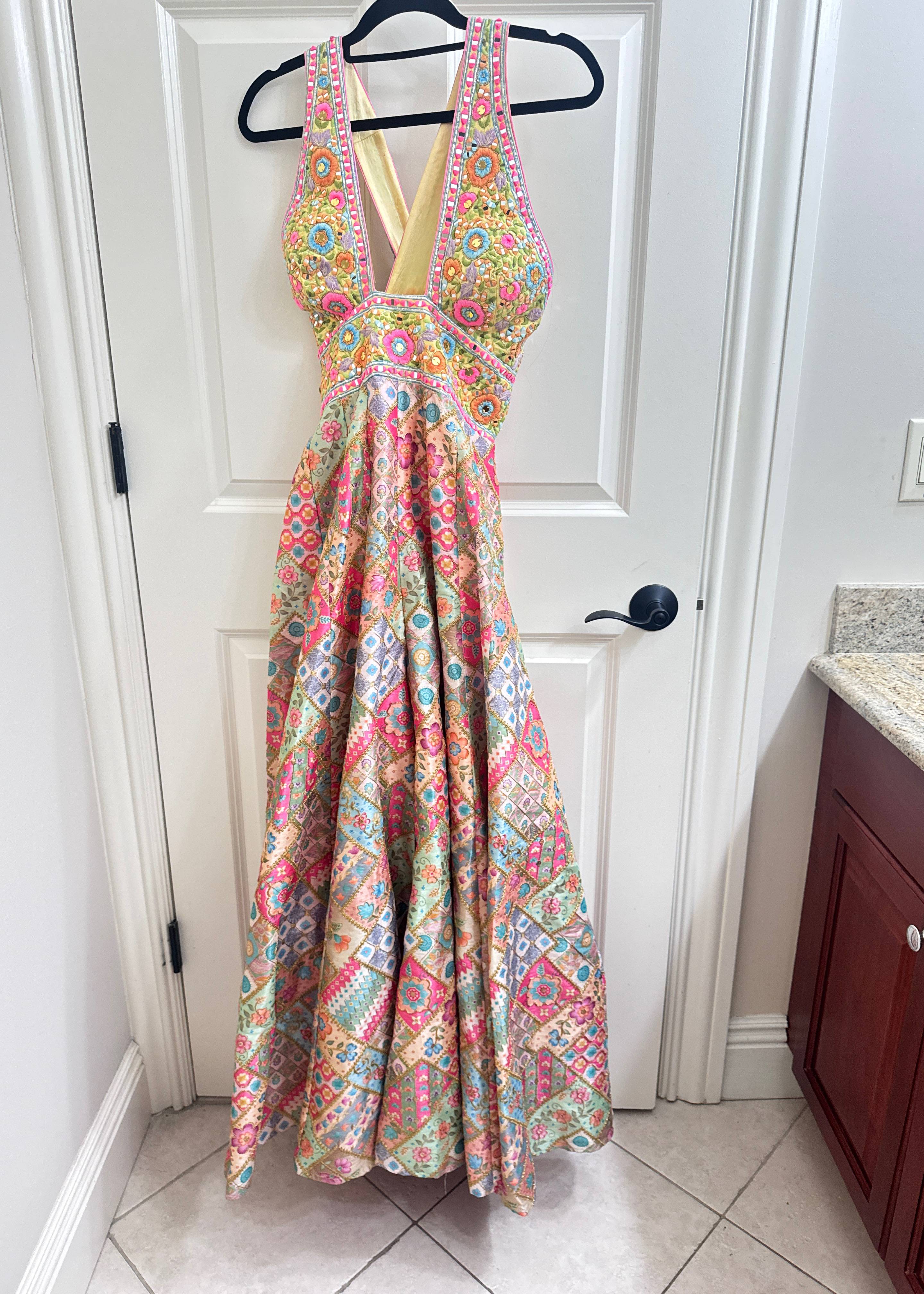 Multicolour Embroidered Jumpsuit Image - 0