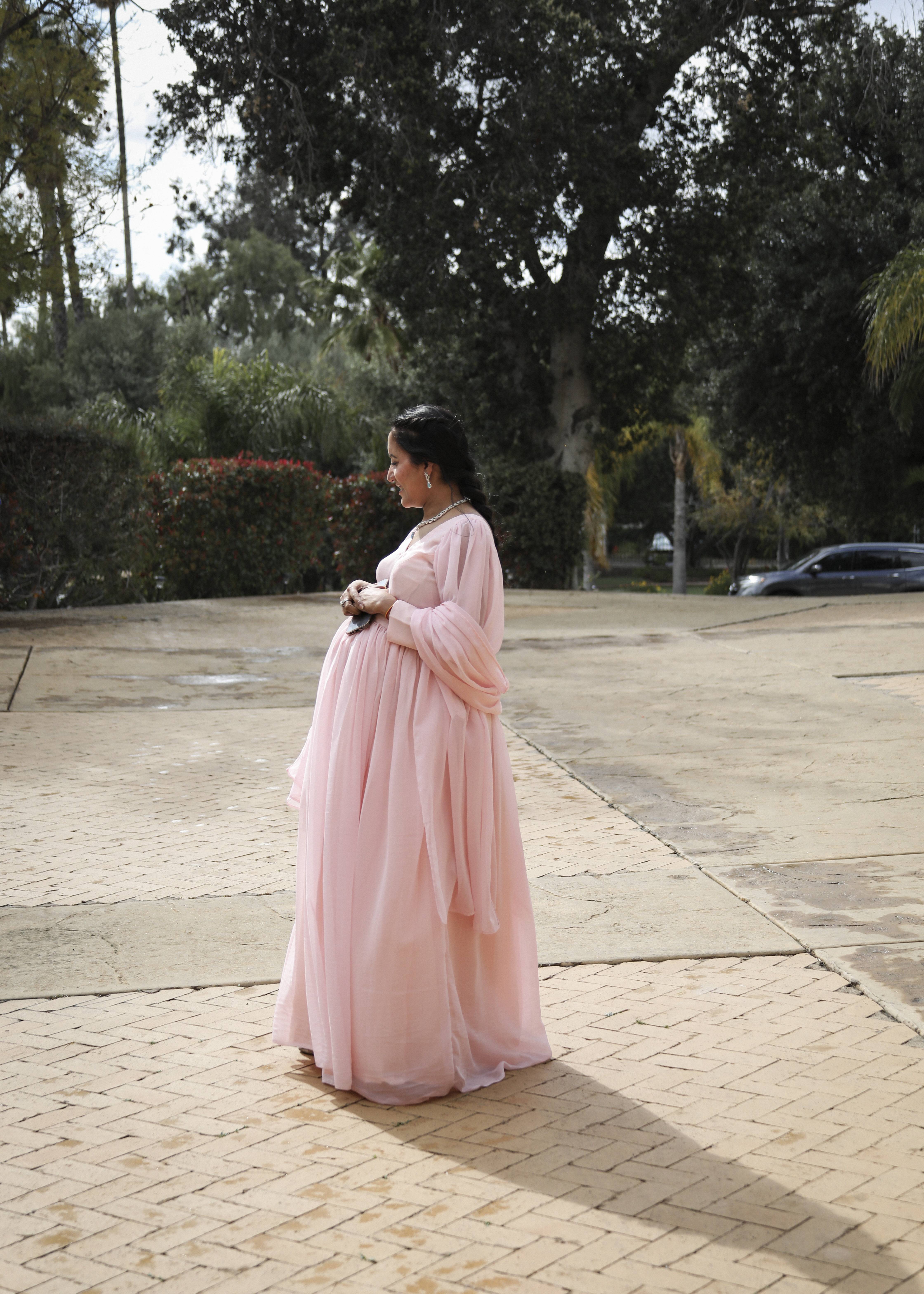Blush Pink Empire-Waist Anarkali Image - 3