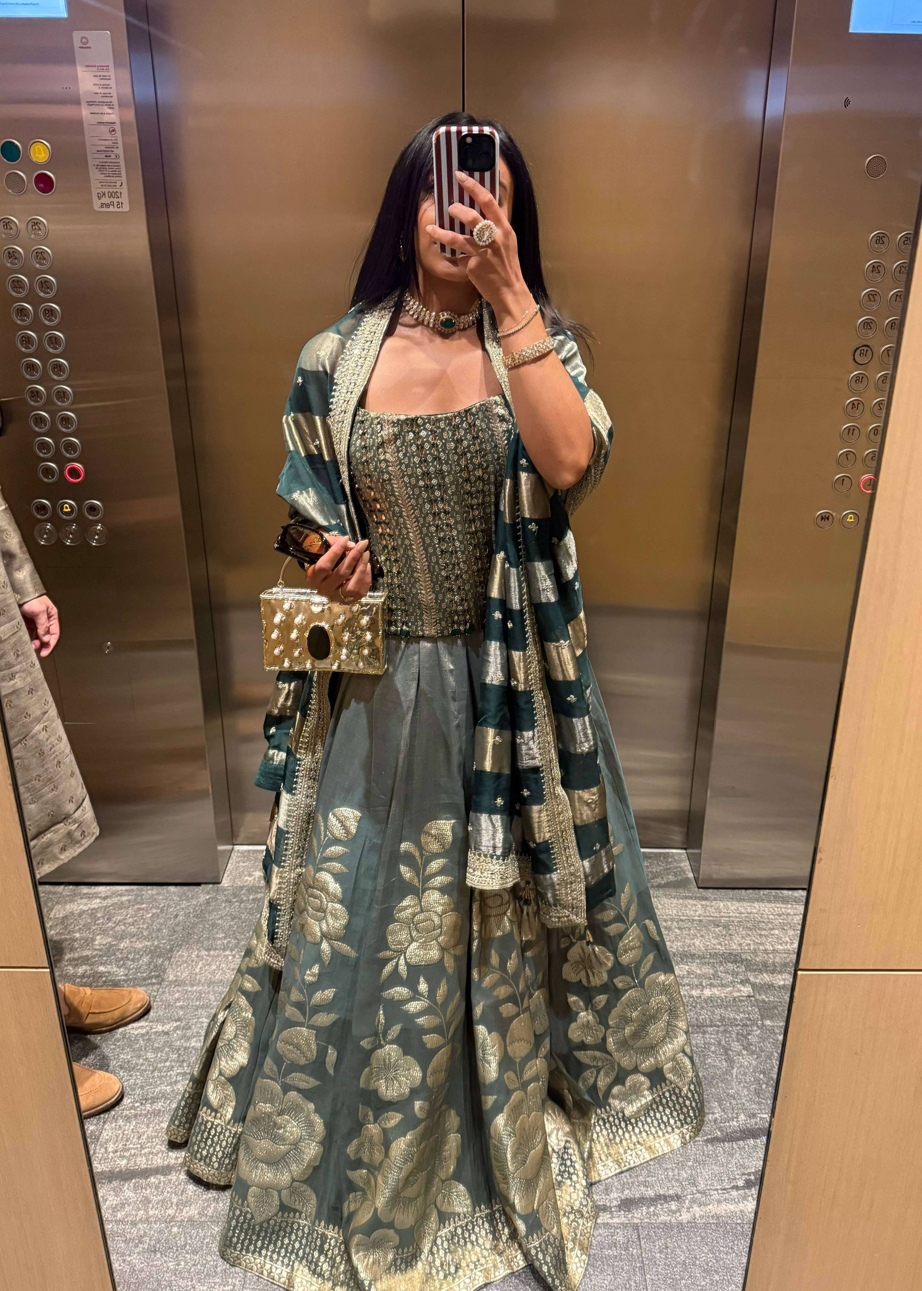 Sage Bloom Lehenga Image - 0