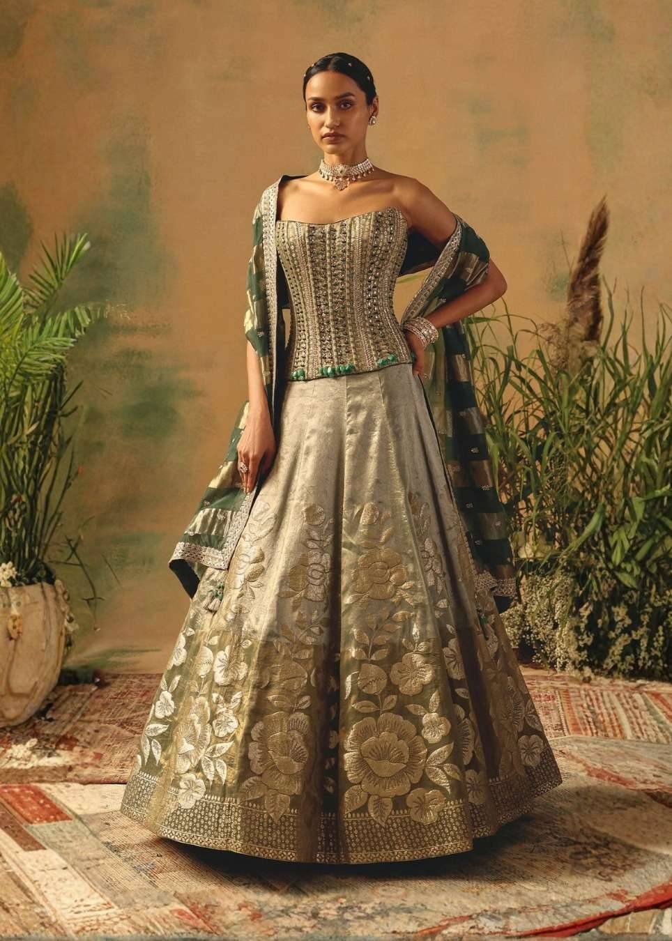 Sage Bloom Lehenga Image - 2