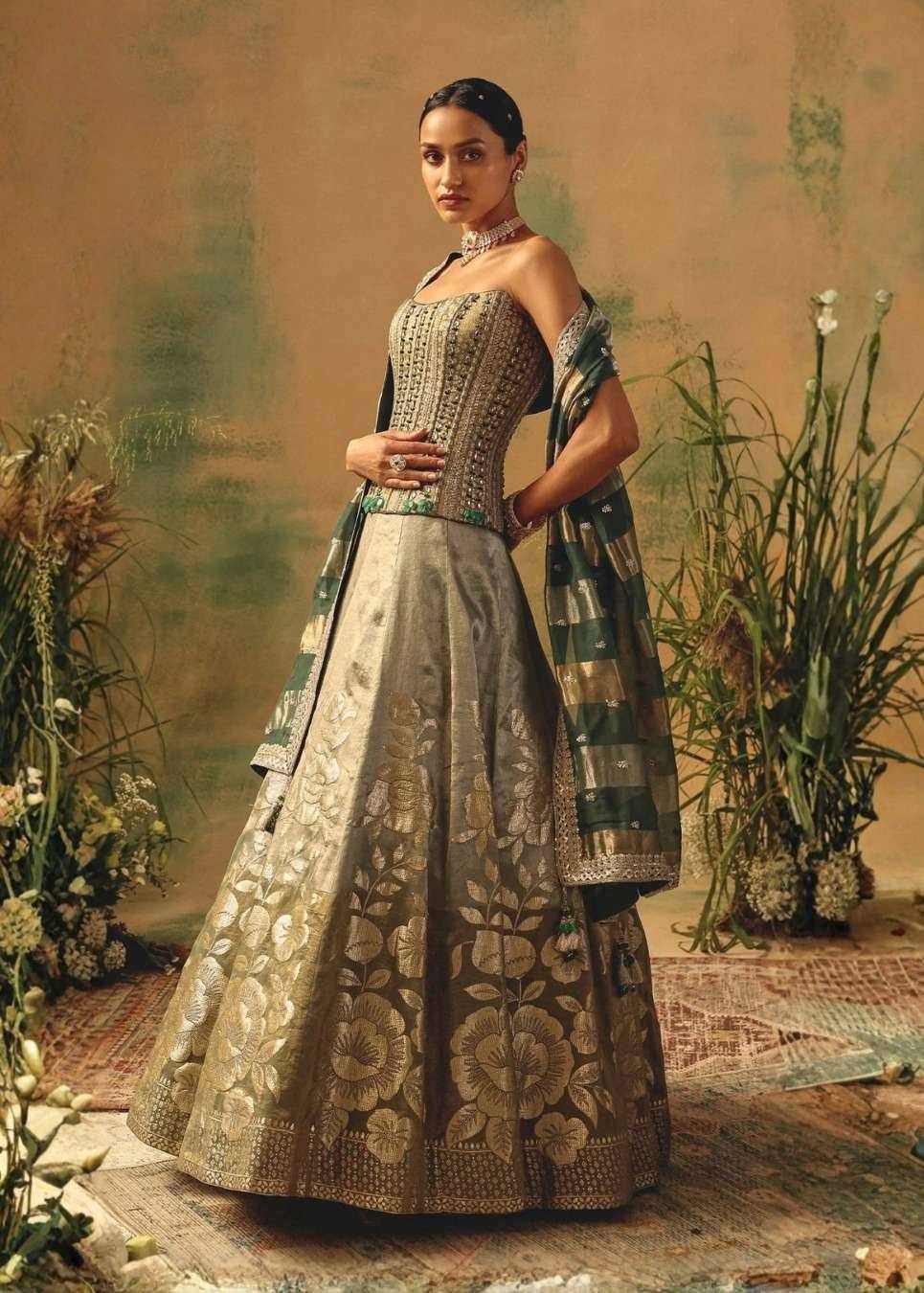 Sage Bloom Lehenga Image - 6