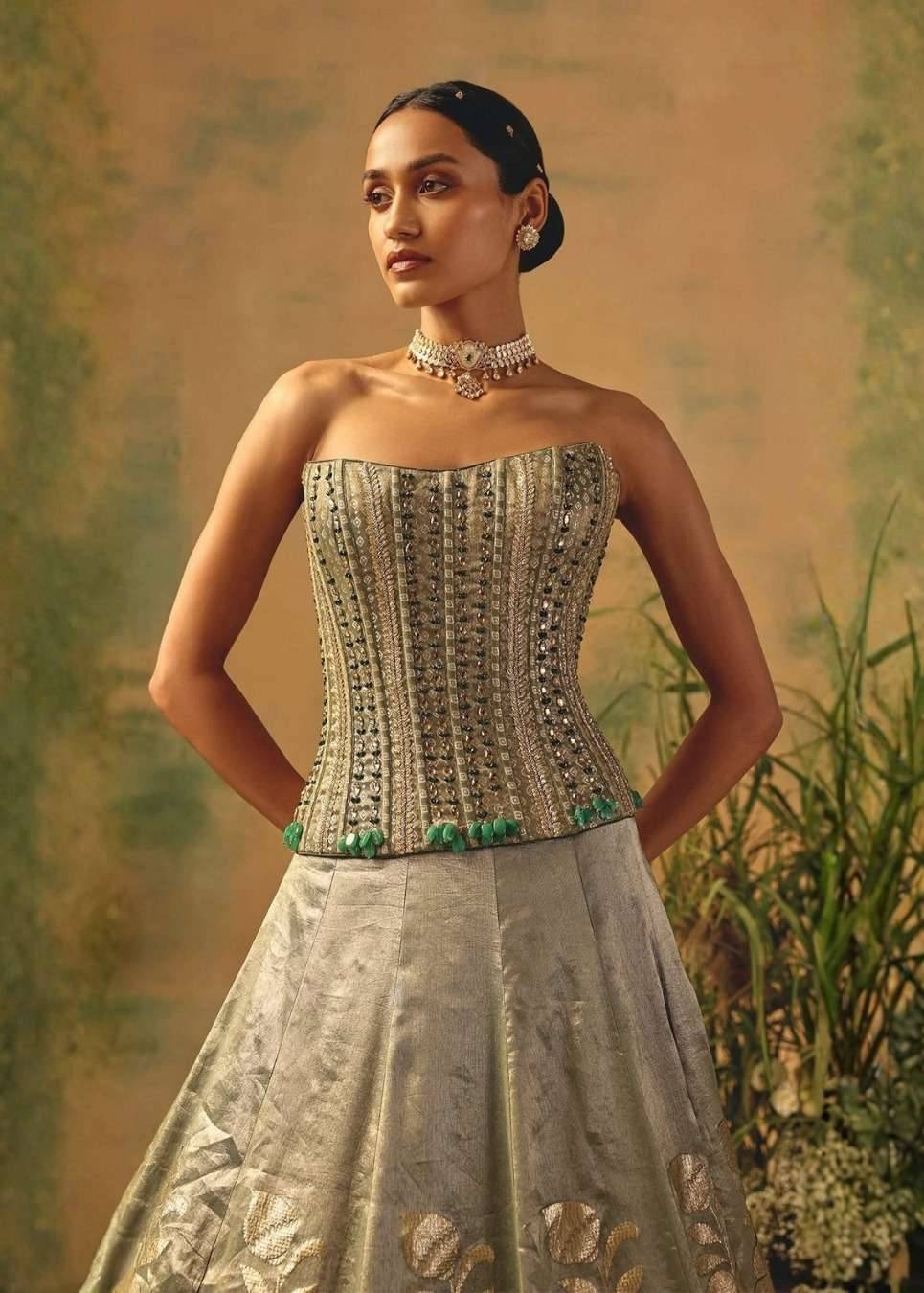 Sage Bloom Lehenga Image - 4