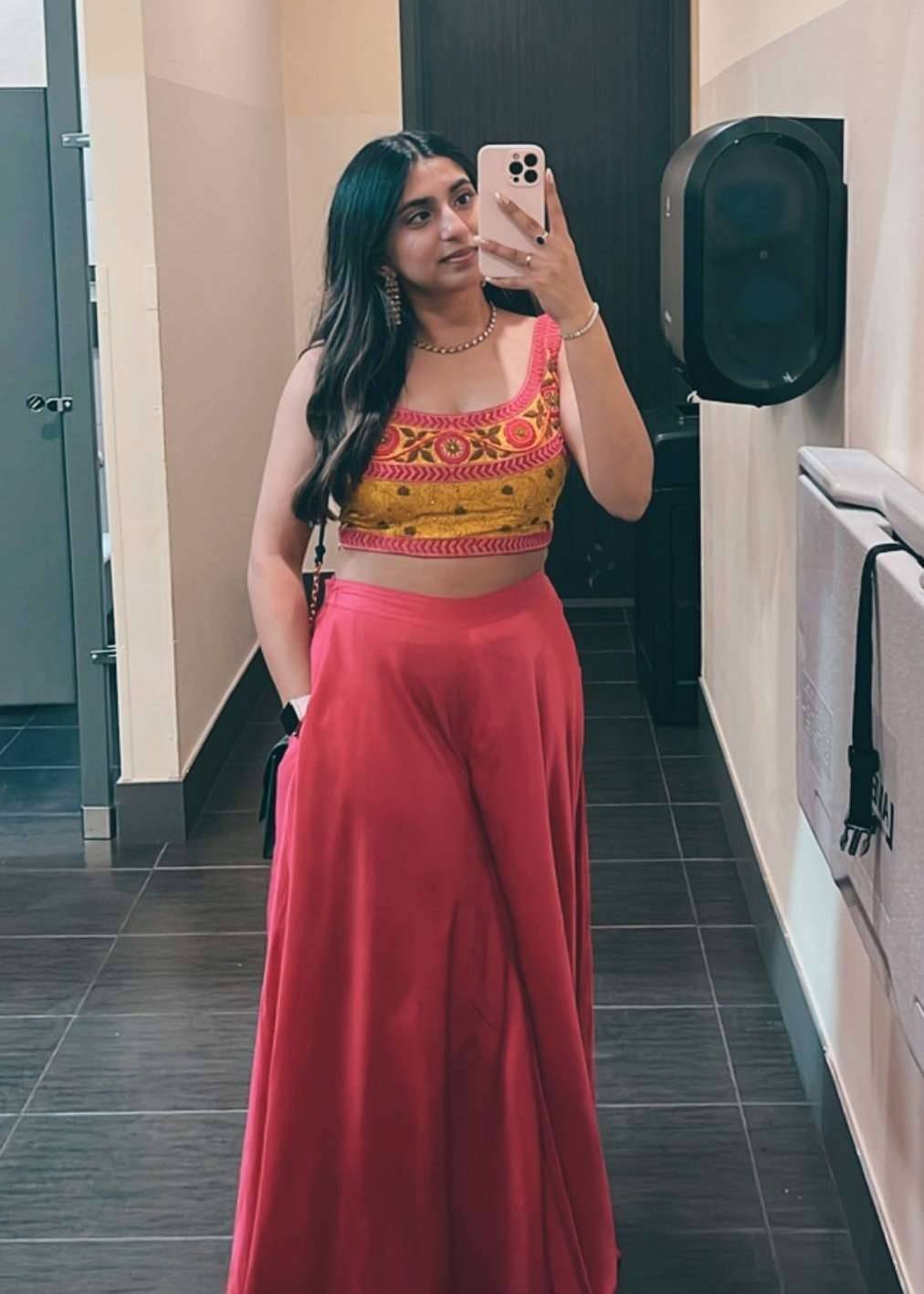 Pink and Yellow Sharara Set Image - 1