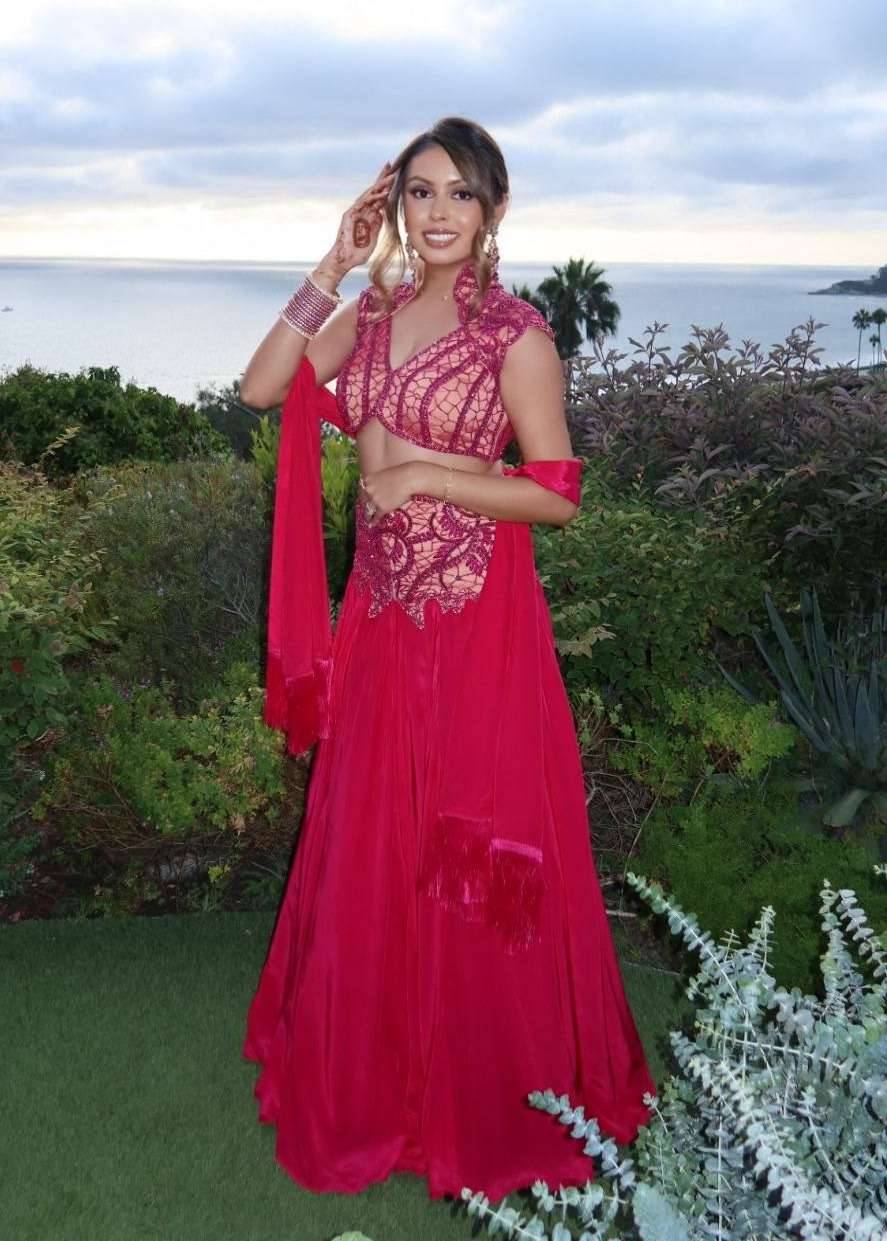 Rani Pink Lehenga Set Image - 0