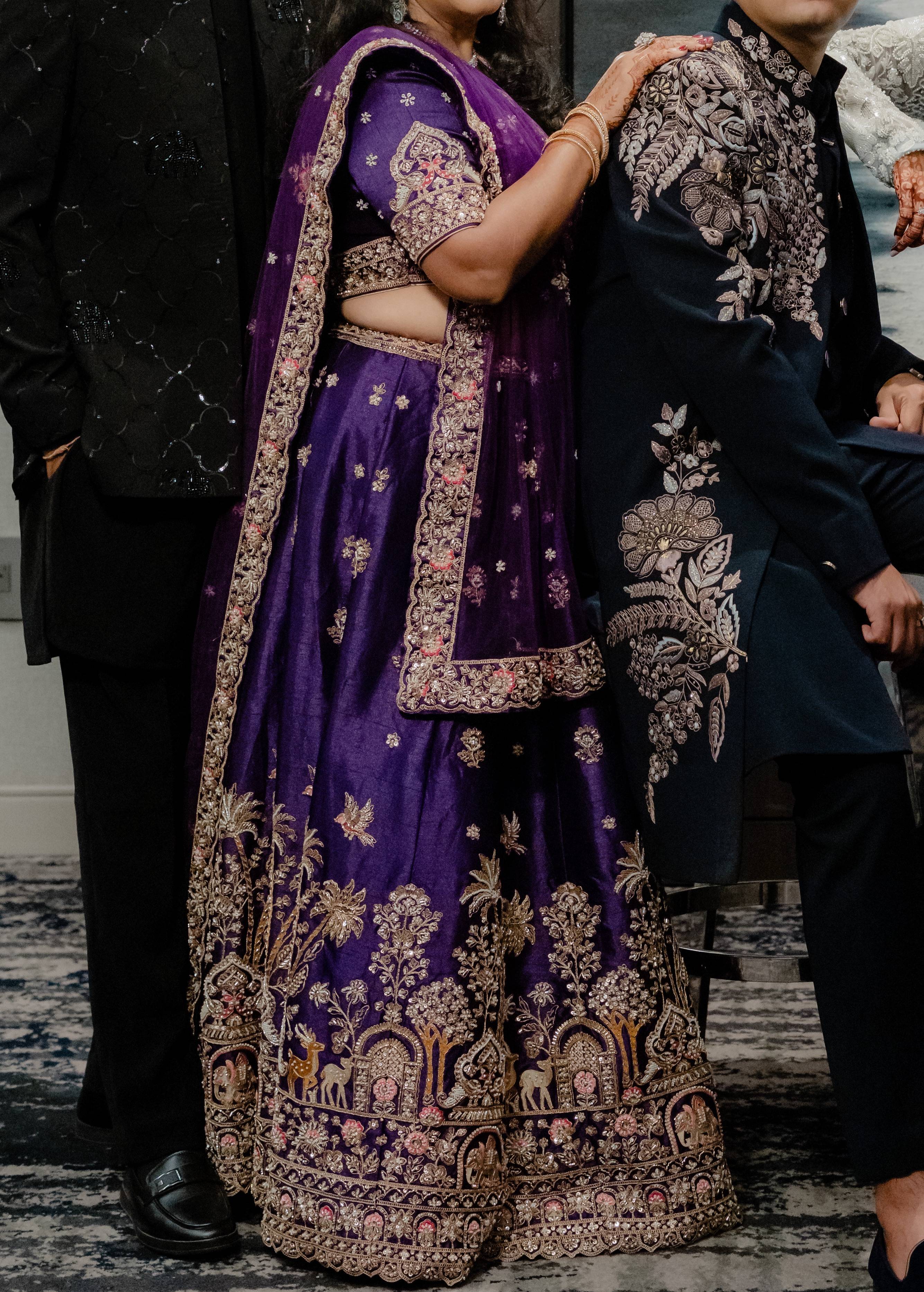 Purple Zardozi Lehenga Image - 1