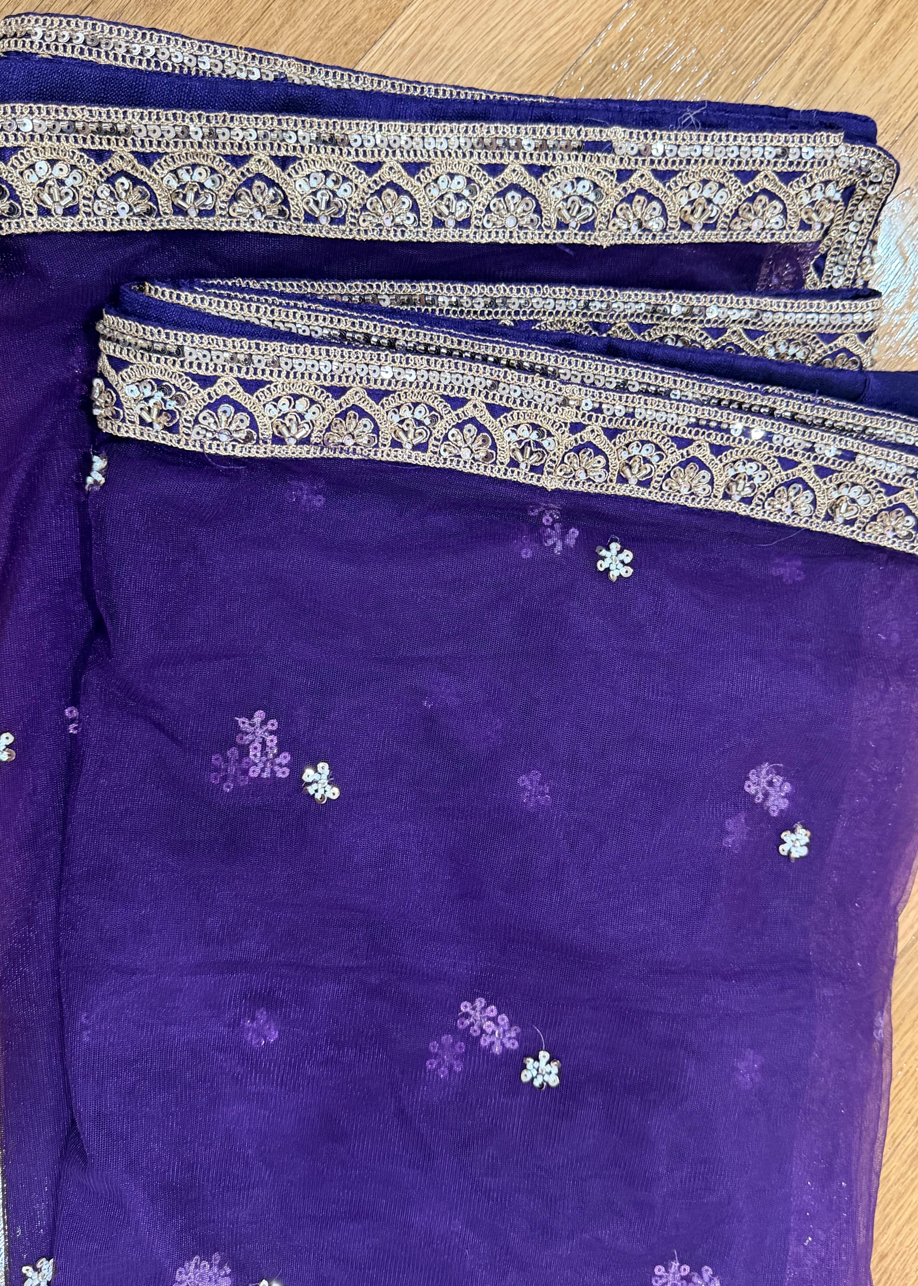 Purple Zardozi Lehenga Image - 3