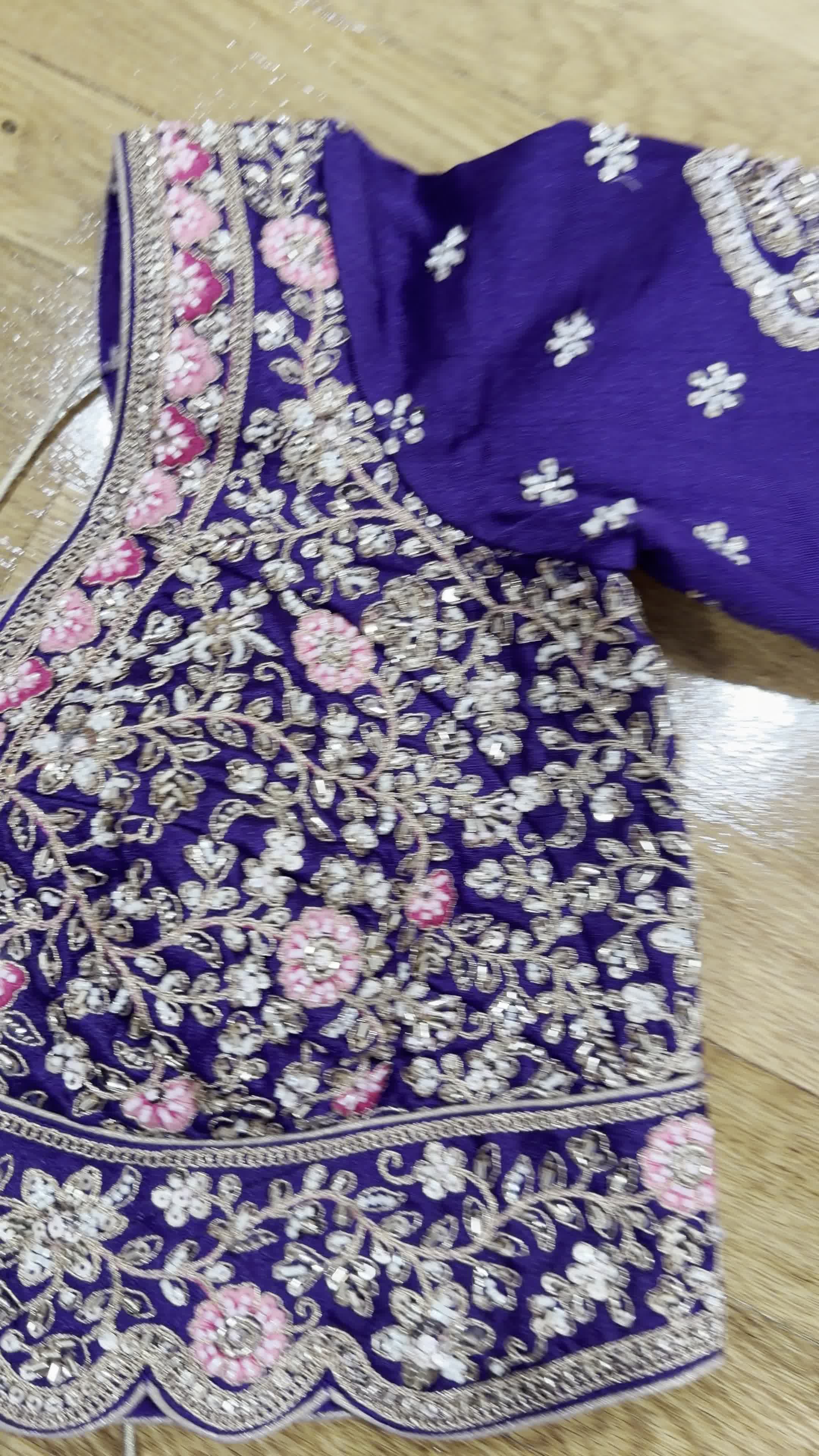 Purple Zardozi Lehenga Image - 4