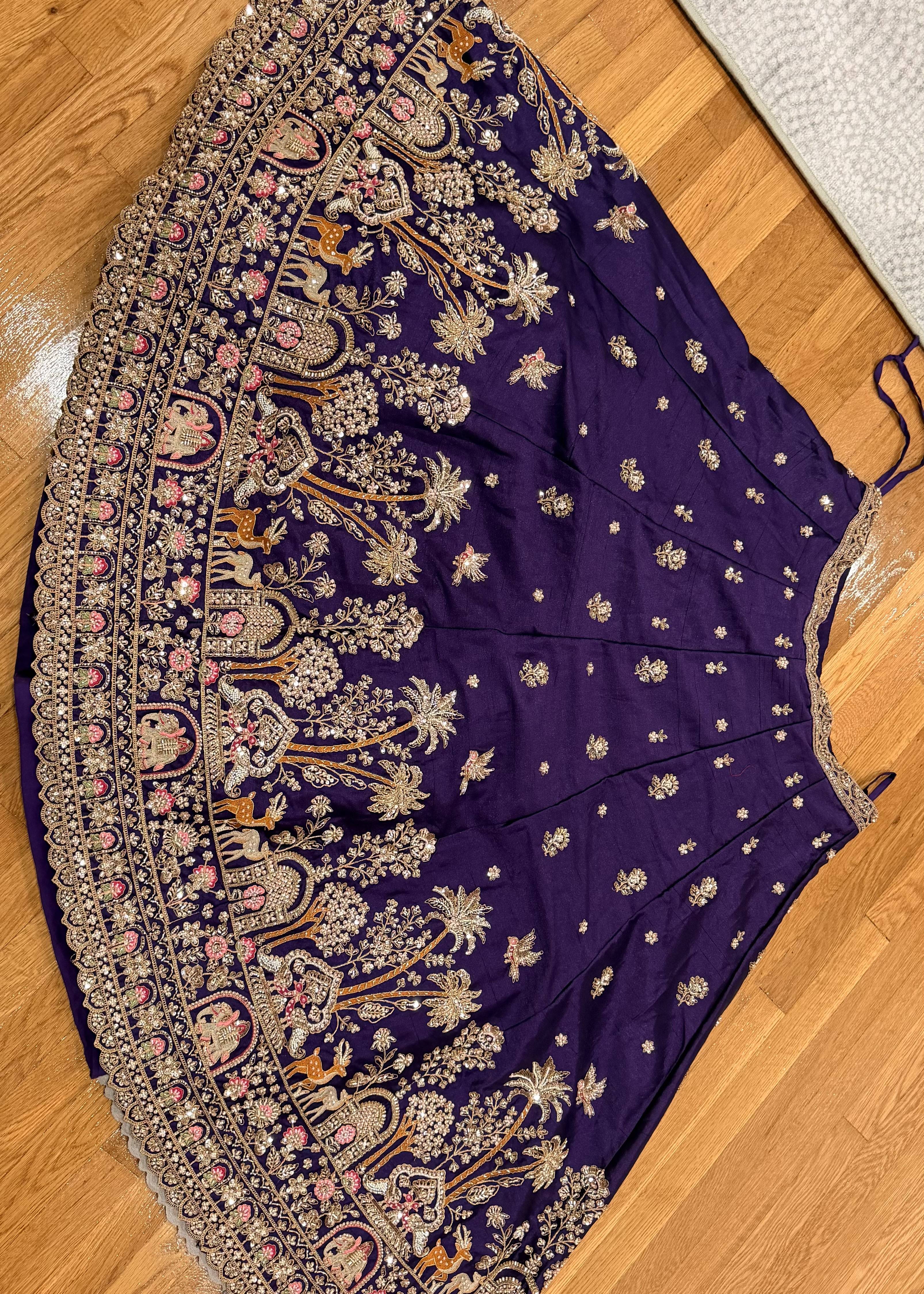 Purple Zardozi Lehenga Image - 5