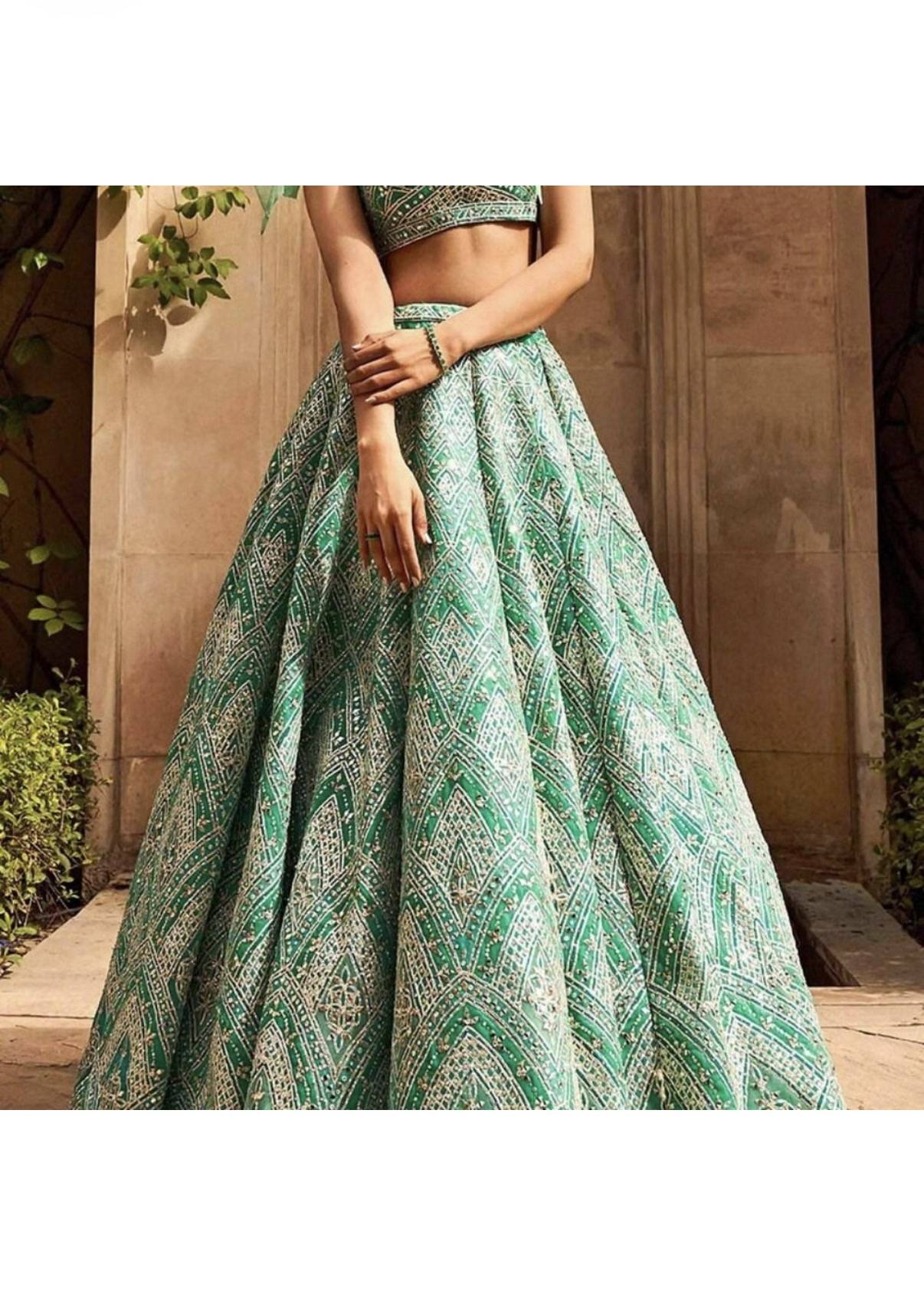 Sea Green Lehenga Image - 5