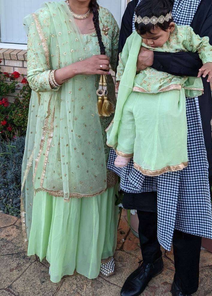 Mint Green Embroidered Kurta Set Image - 0
