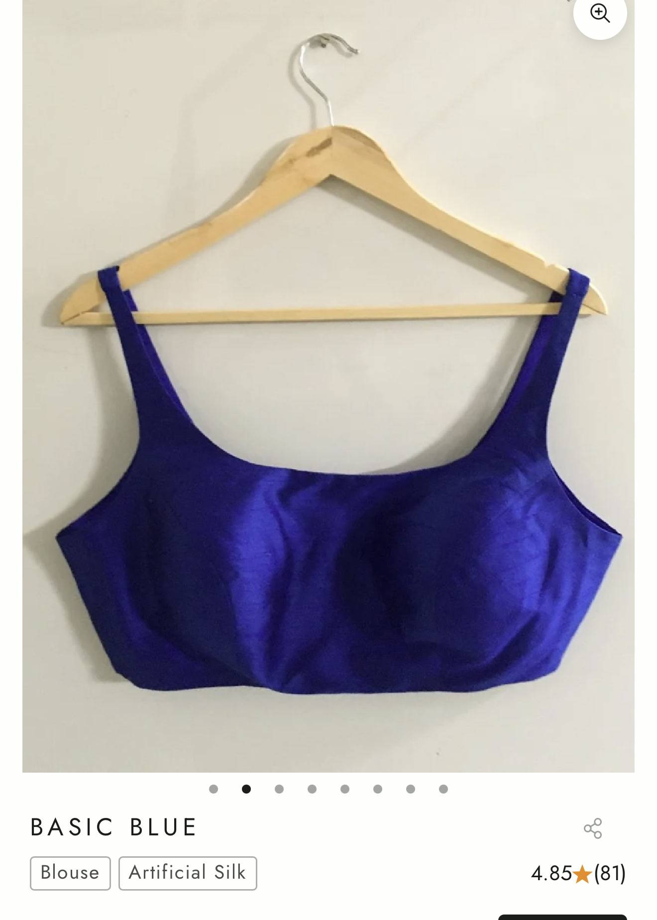 Royal Blue Sleeveless Blouse Image - 2