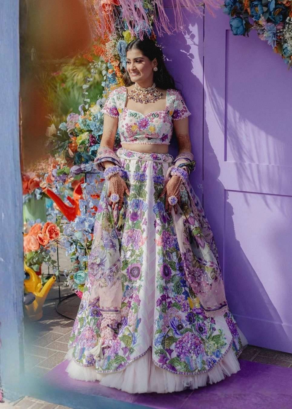 Allover Floral Lehenga Image - 2