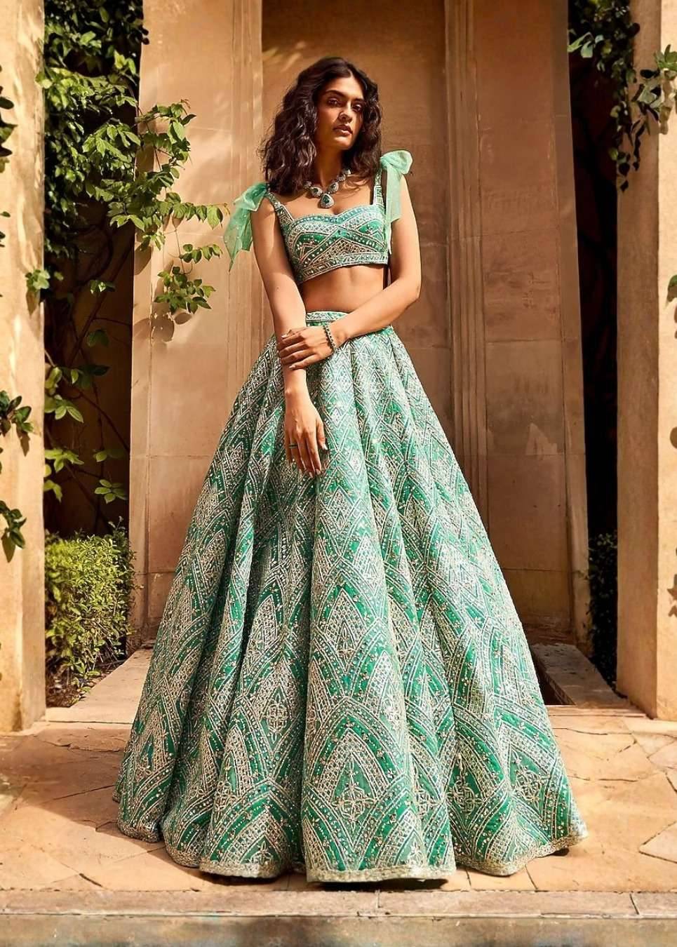 Sea Green Lehenga Image - 0