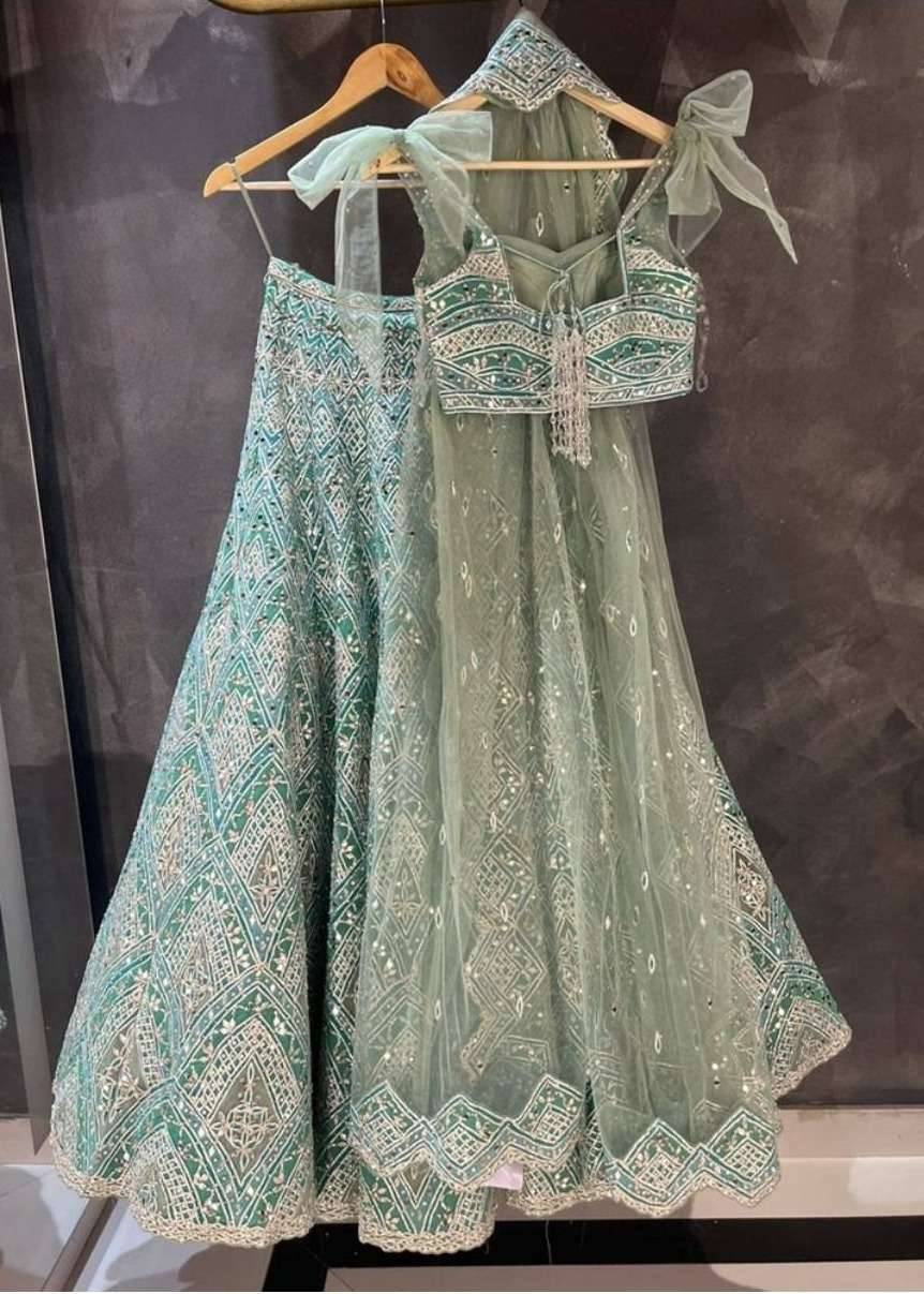 Sea Green Lehenga Image - 3