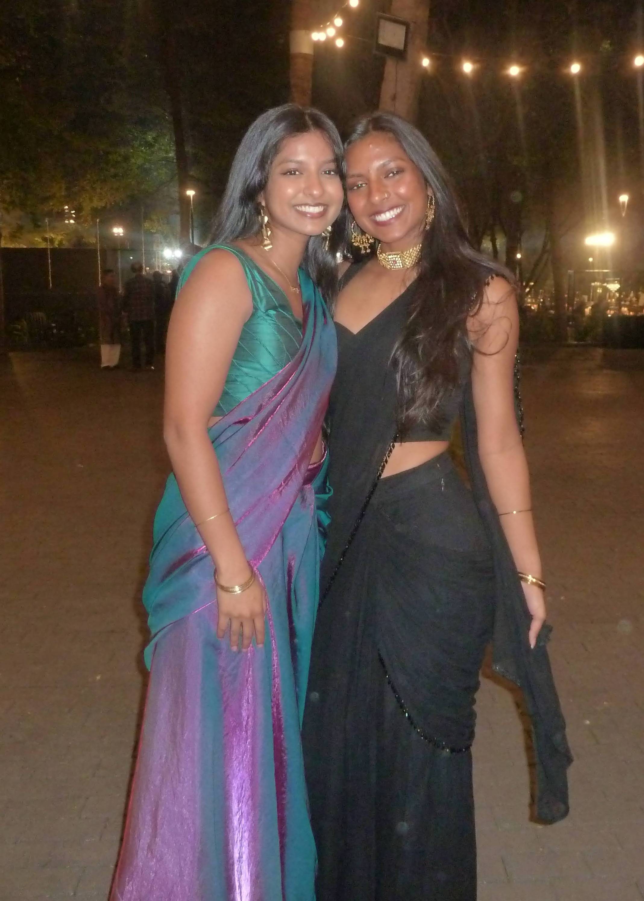 Teal Iridescent Sari Image - 0