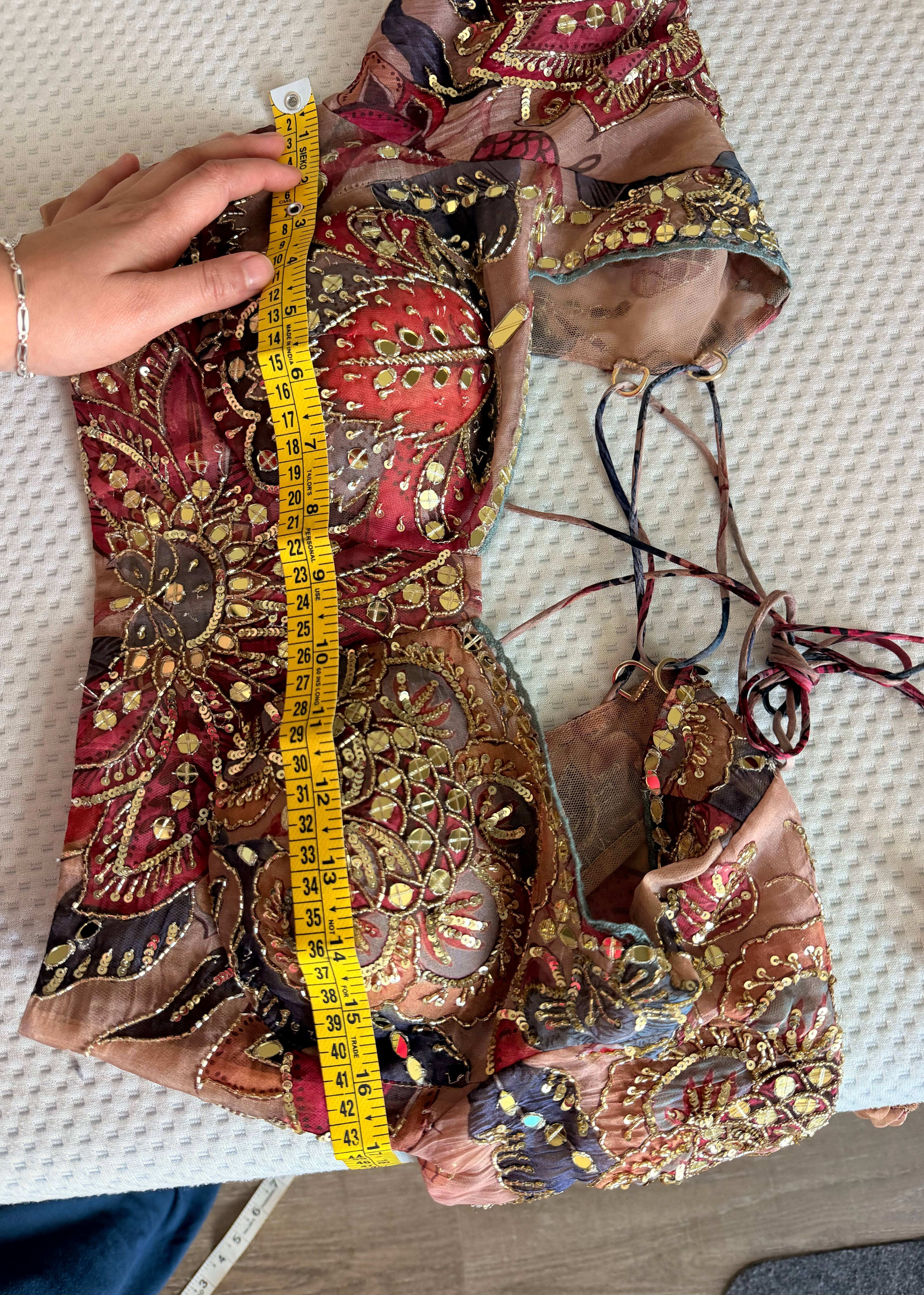 Pastel Floral Organza Lehenga Image - 5