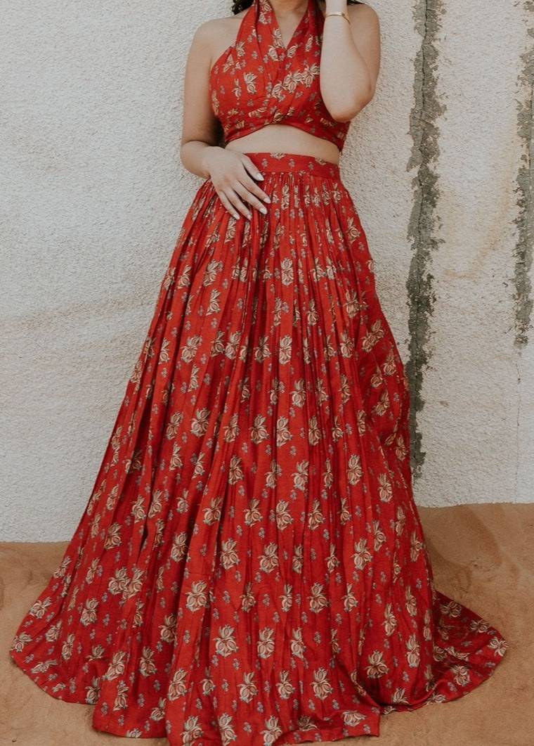 Lal Rang Lehenga Set Image - 0