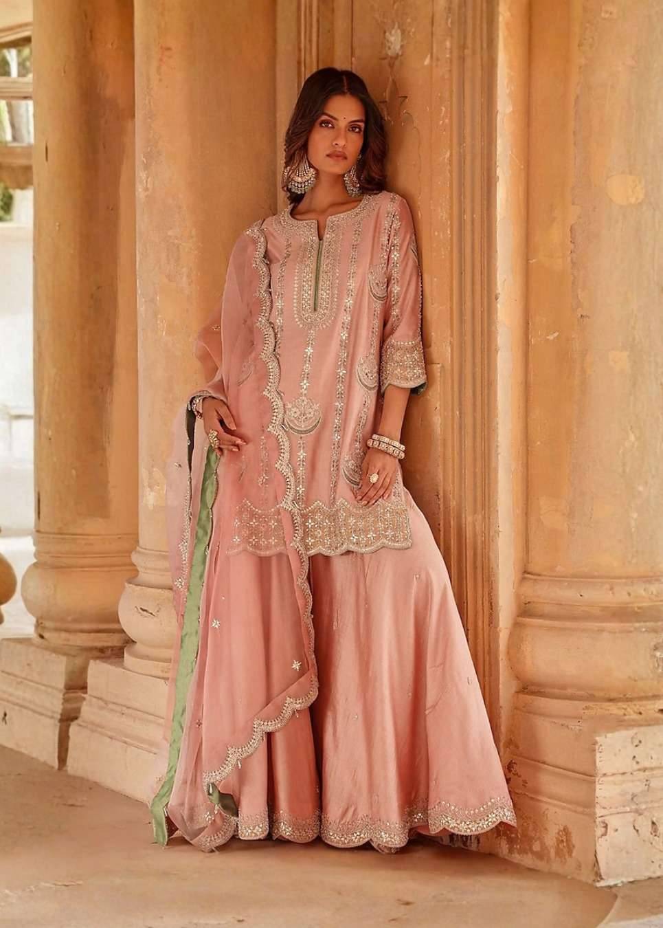 Old Rose Sharara Set Image - 0