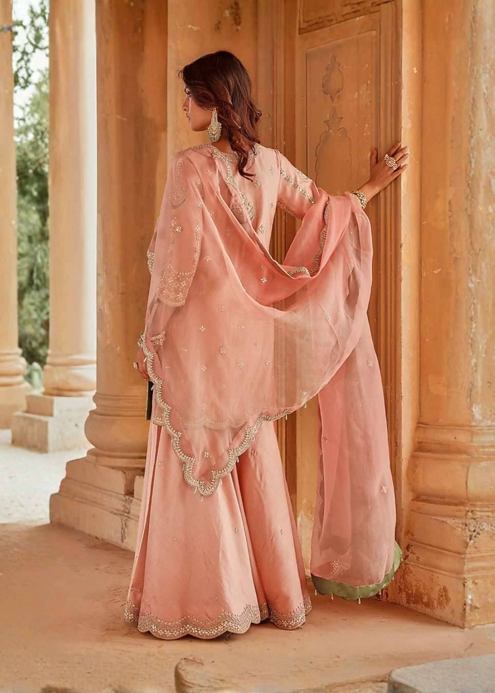 Old Rose Sharara Set Image - 1