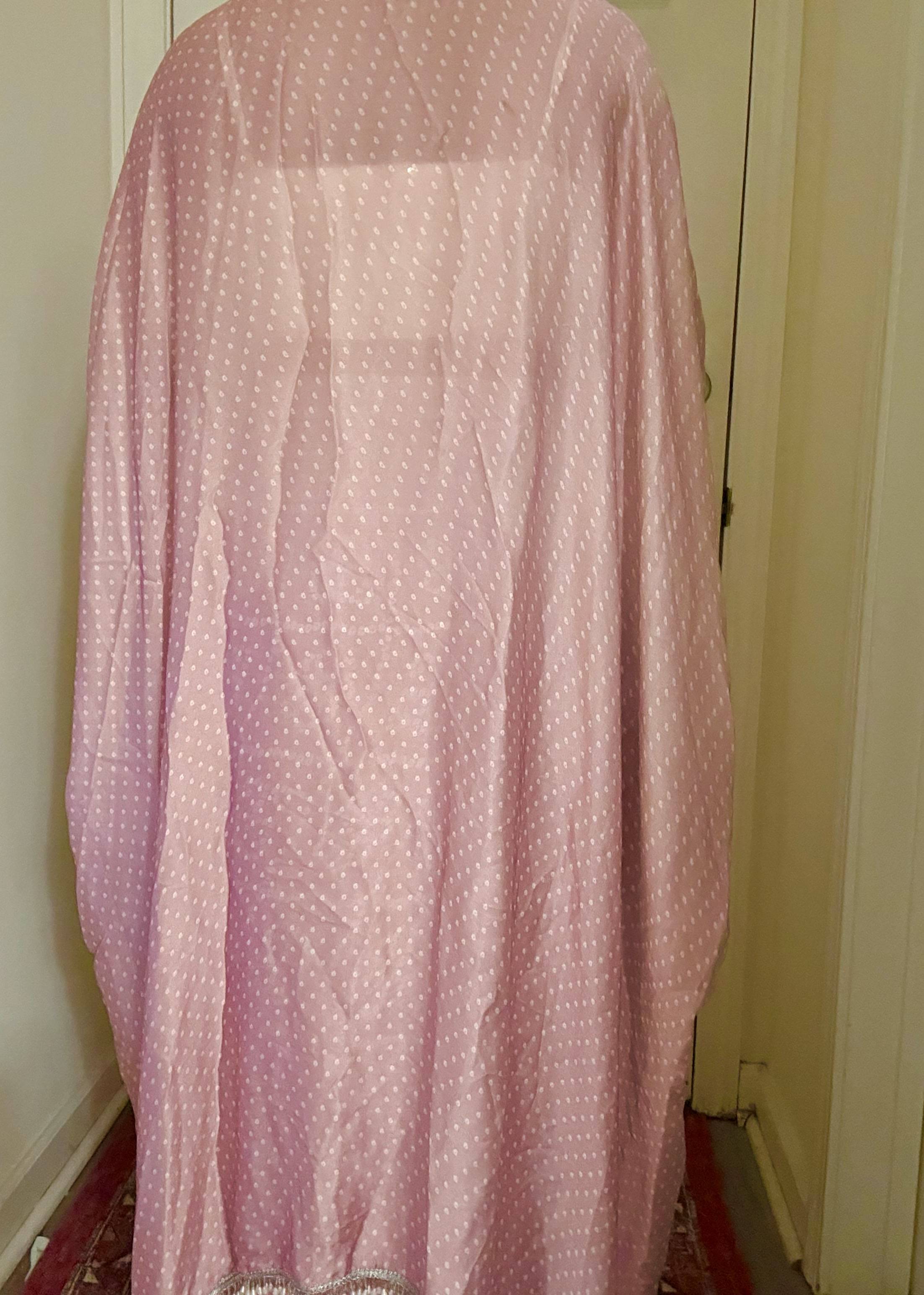 Pink Bandhani Dhoti & Cape Set Image - 2