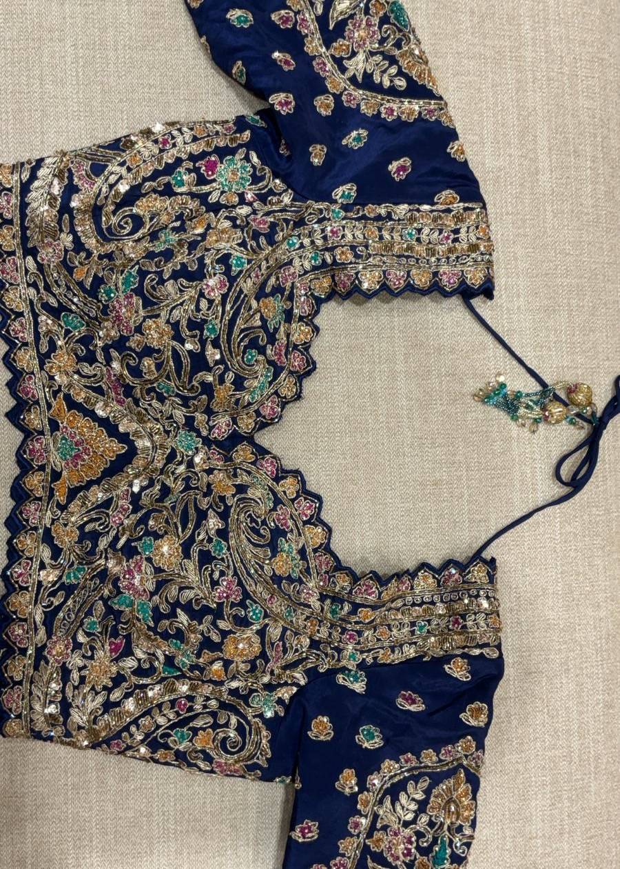 Multicolor Embroidered Bridal Lehenga Image - 5