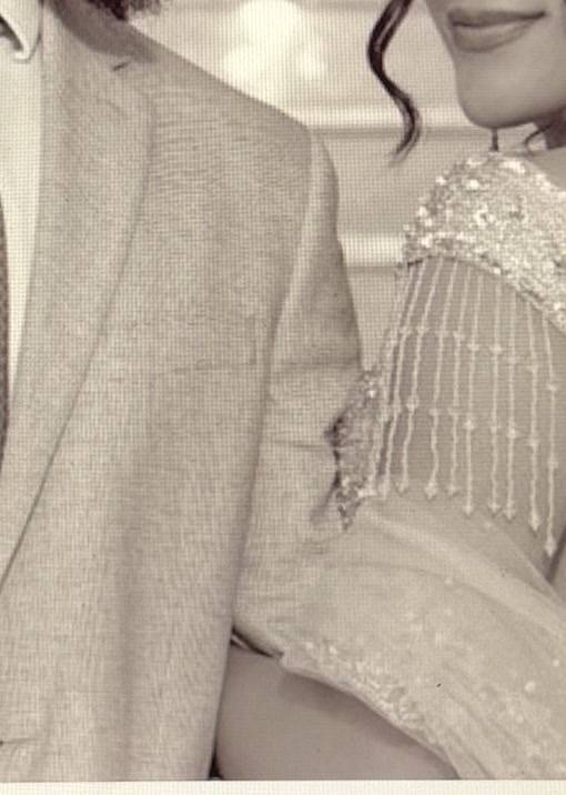 Silver Crystal Embellished Bridal Lehenga Image - 3