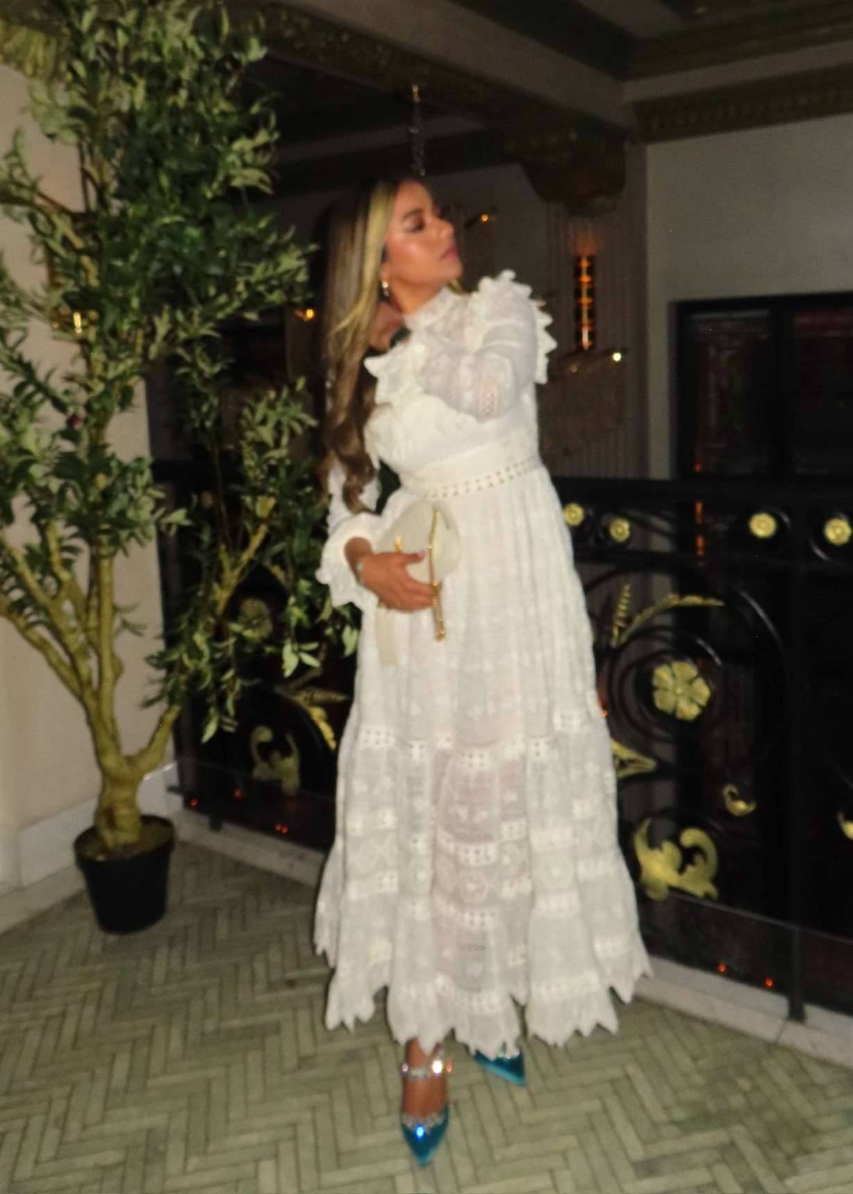 White Broderie Anglaise Long-Sleeve Maxi Dress Image - 3