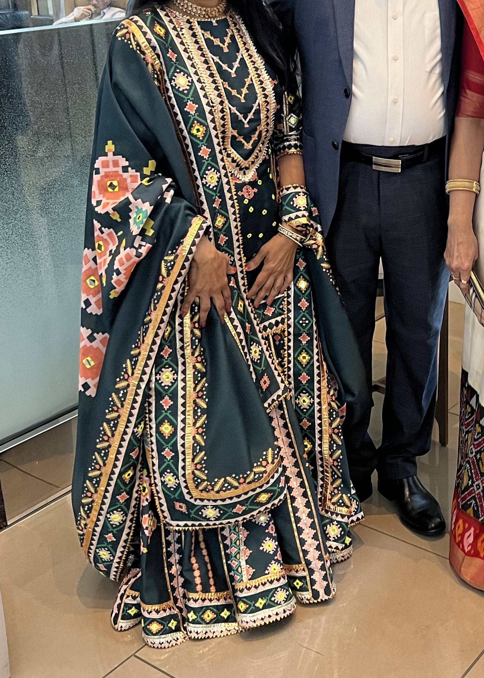 Deep Green Embroidered Sharara Set Image - 0